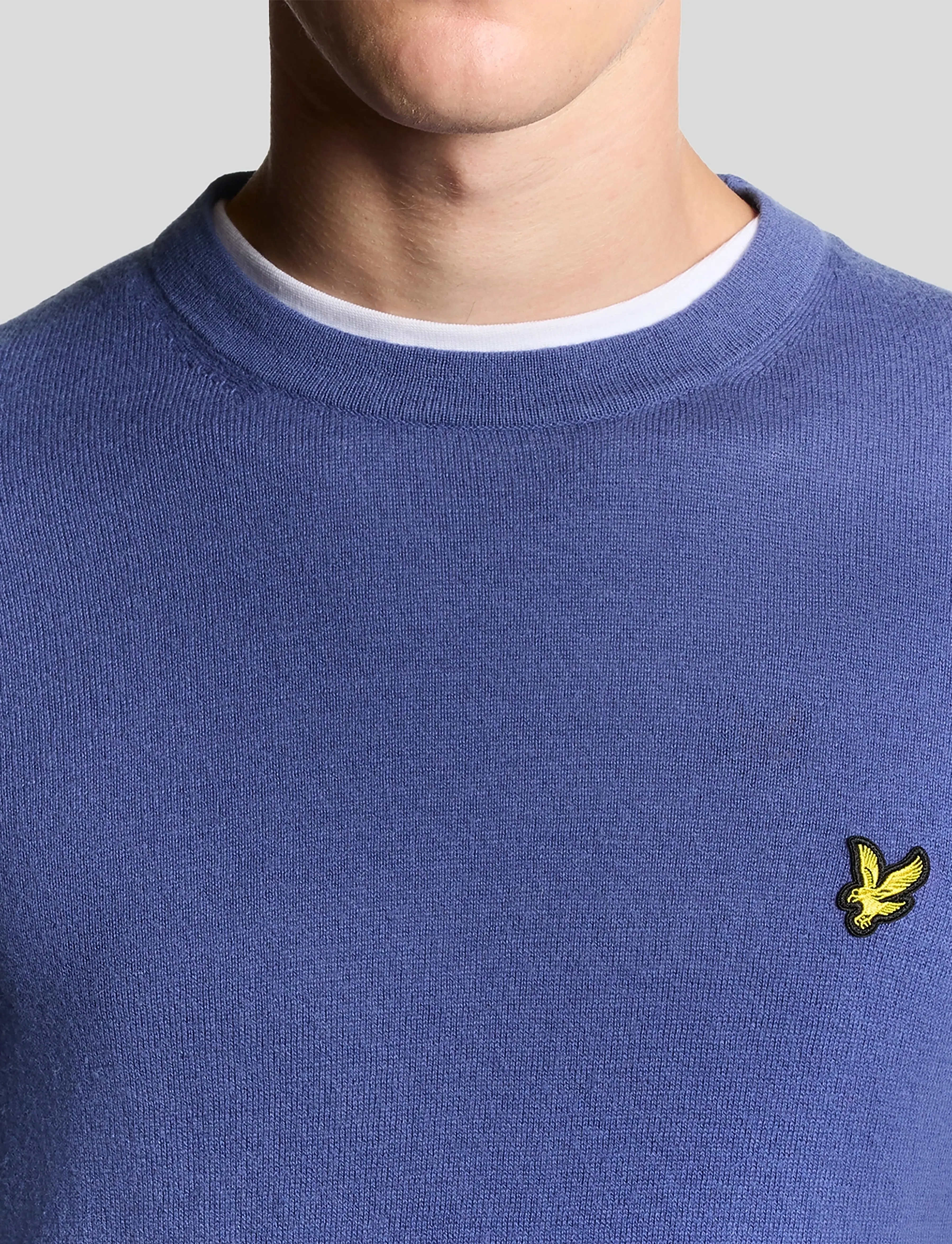 Lyle & Scott - Cotton Merino Crew Neck Jumper - rund hals - x876 twilight - 4