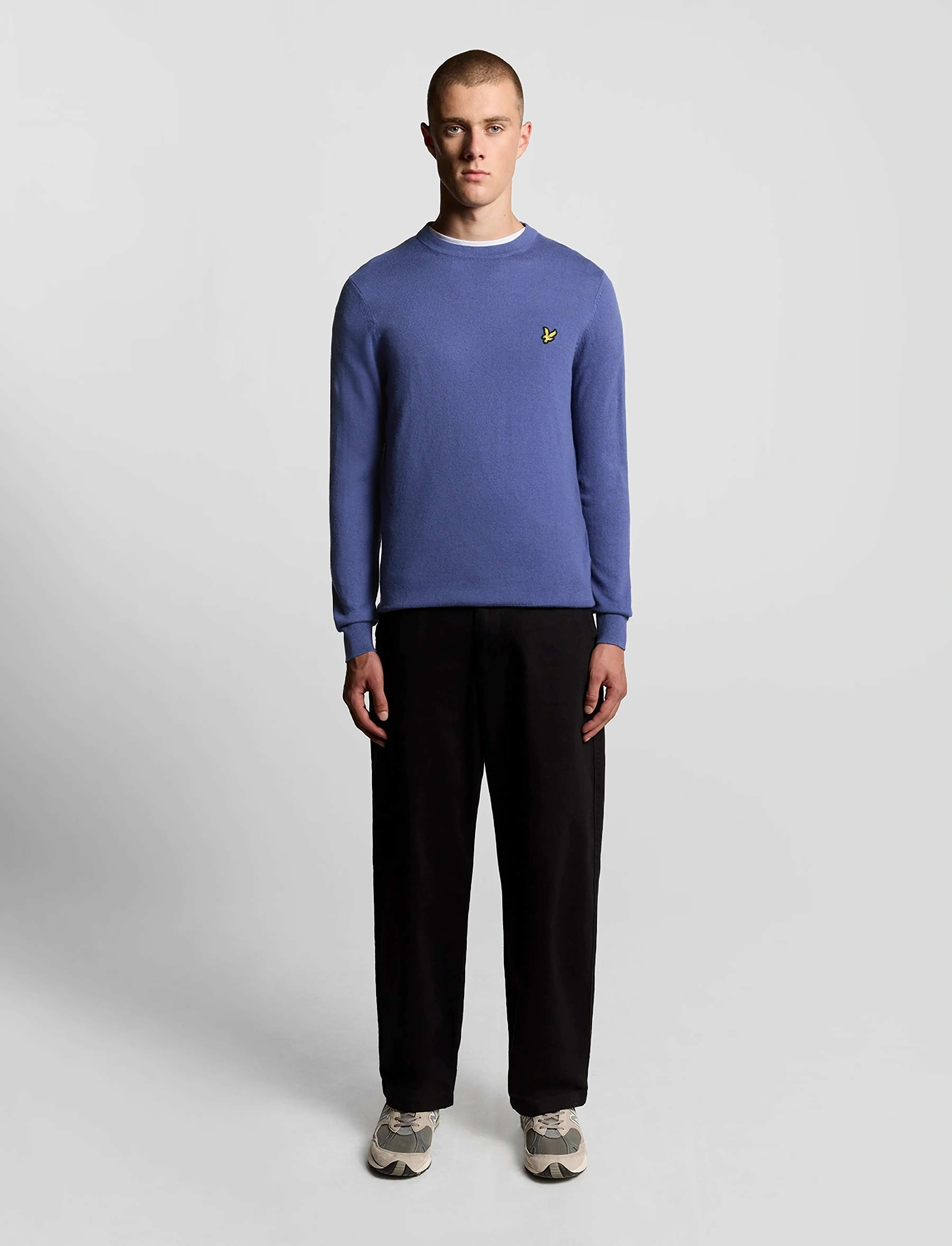 Lyle & Scott - Cotton Merino Crew Neck Jumper - rund hals - x876 twilight - 5