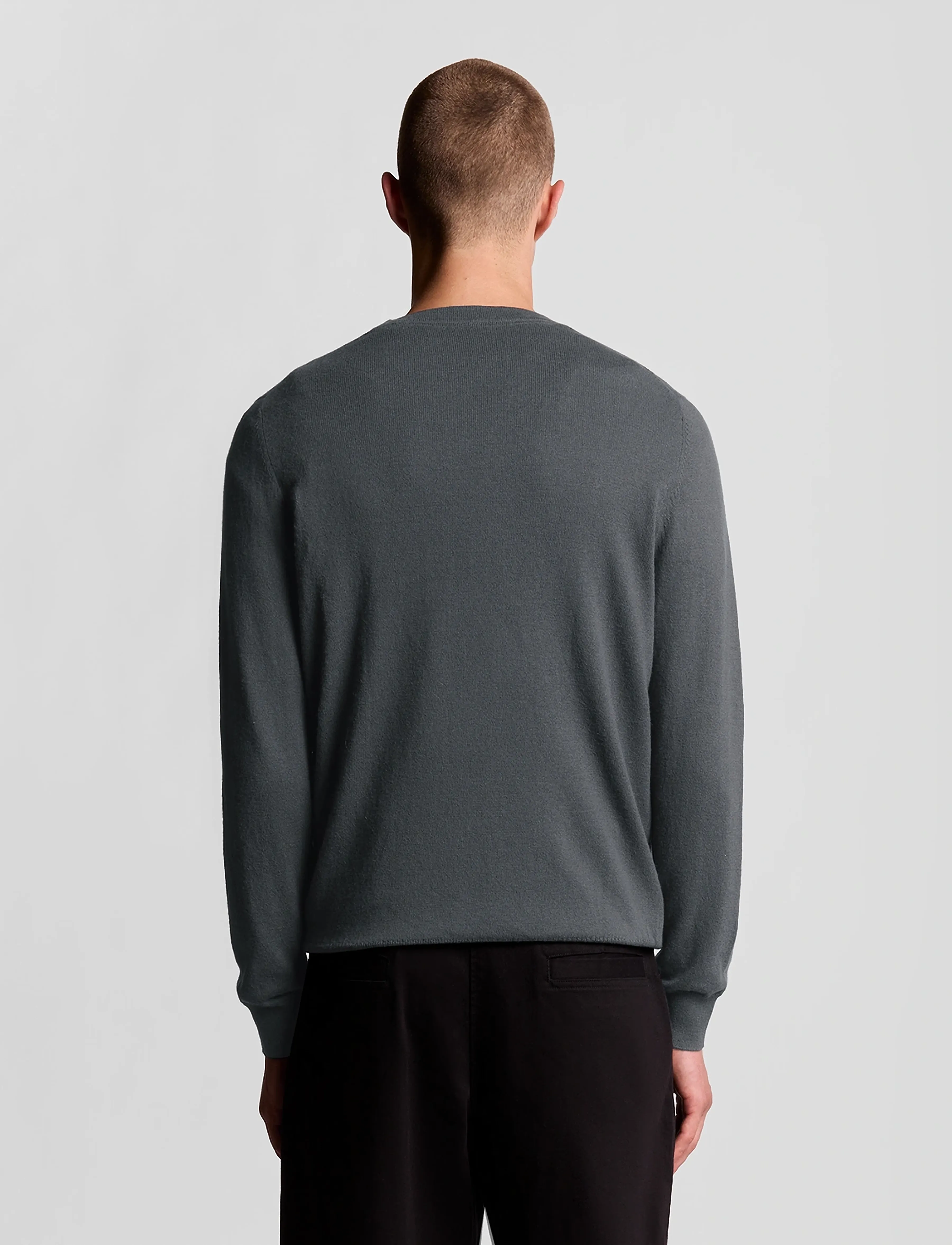 Lyle & Scott - Cotton Merino Crew Neck Jumper - rundhals - x878 shadow - 3