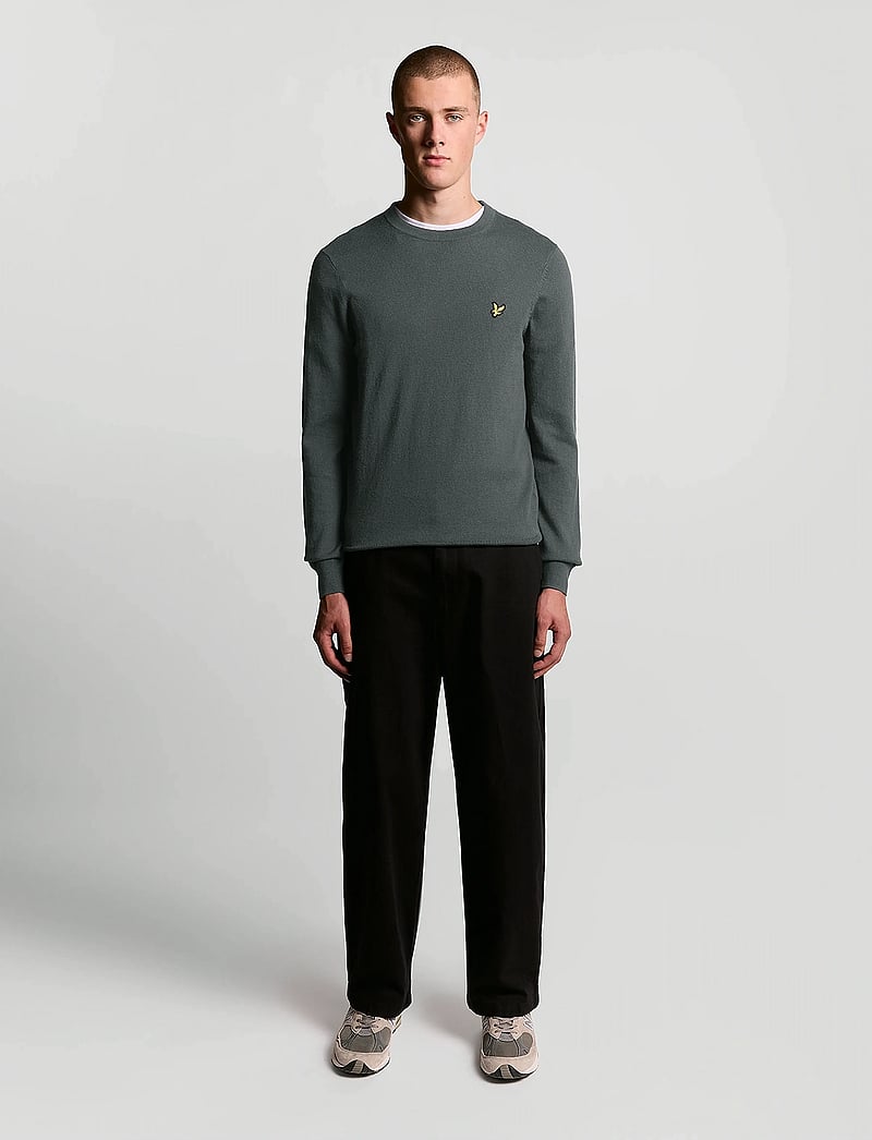 Lyle & Scott - Cotton Merino Crew Neck Jumper - Ümmarguse kaelusega kudumid - x878 shadow - 4
