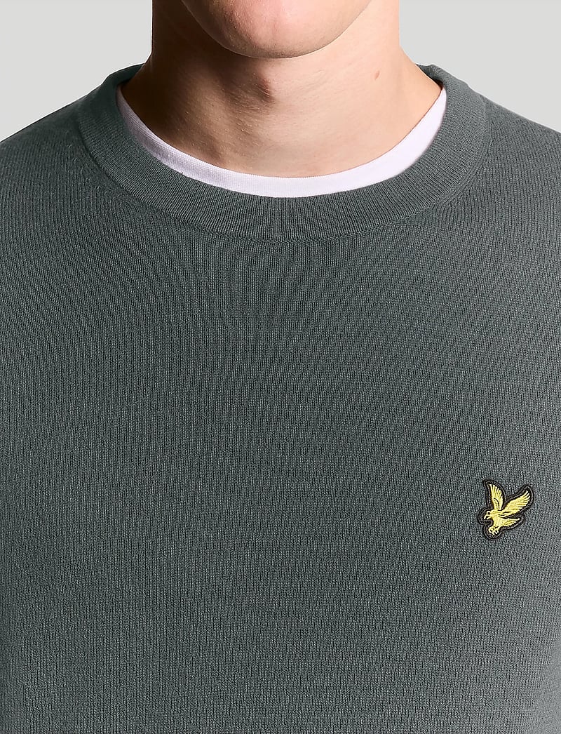 Lyle & Scott - Cotton Merino Crew Neck Jumper - Ümmarguse kaelusega kudumid - x878 shadow - 5