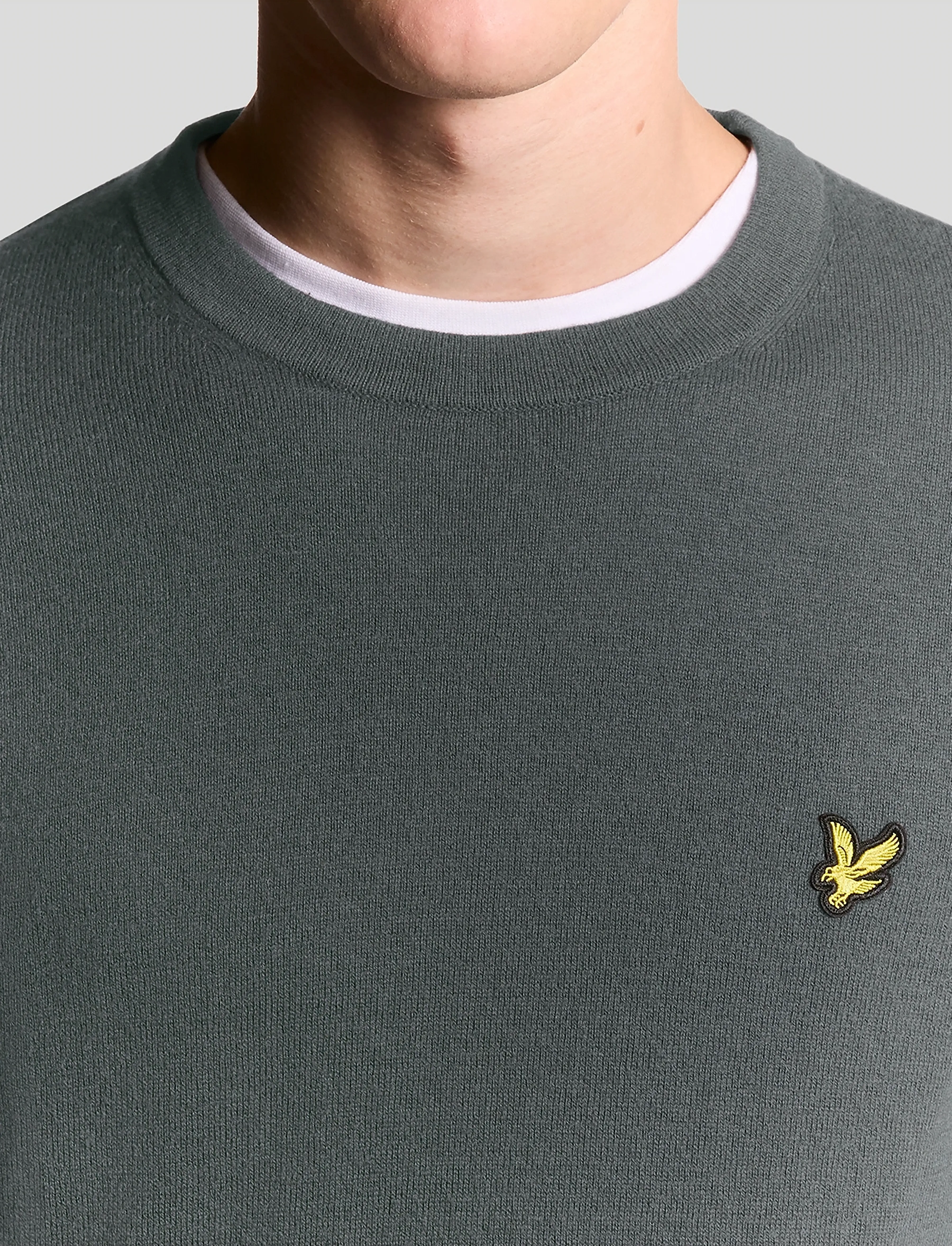 Lyle & Scott - Cotton Merino Crew Neck Jumper - rundhals - x878 shadow - 5
