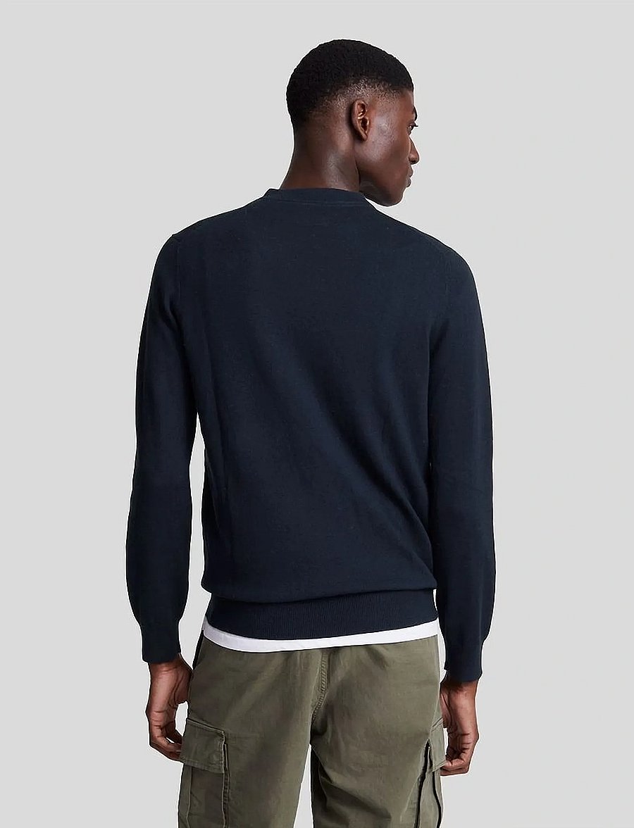 Lyle & Scott - Cotton Merino V Neck Jumper - v-hals - dark navy - 3