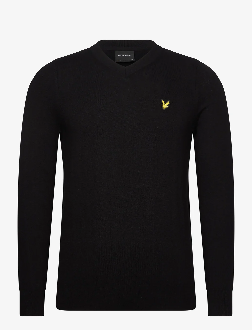 Lyle & Scott - Cotton Merino V Neck Jumper - v-ringat - jet black - 1
