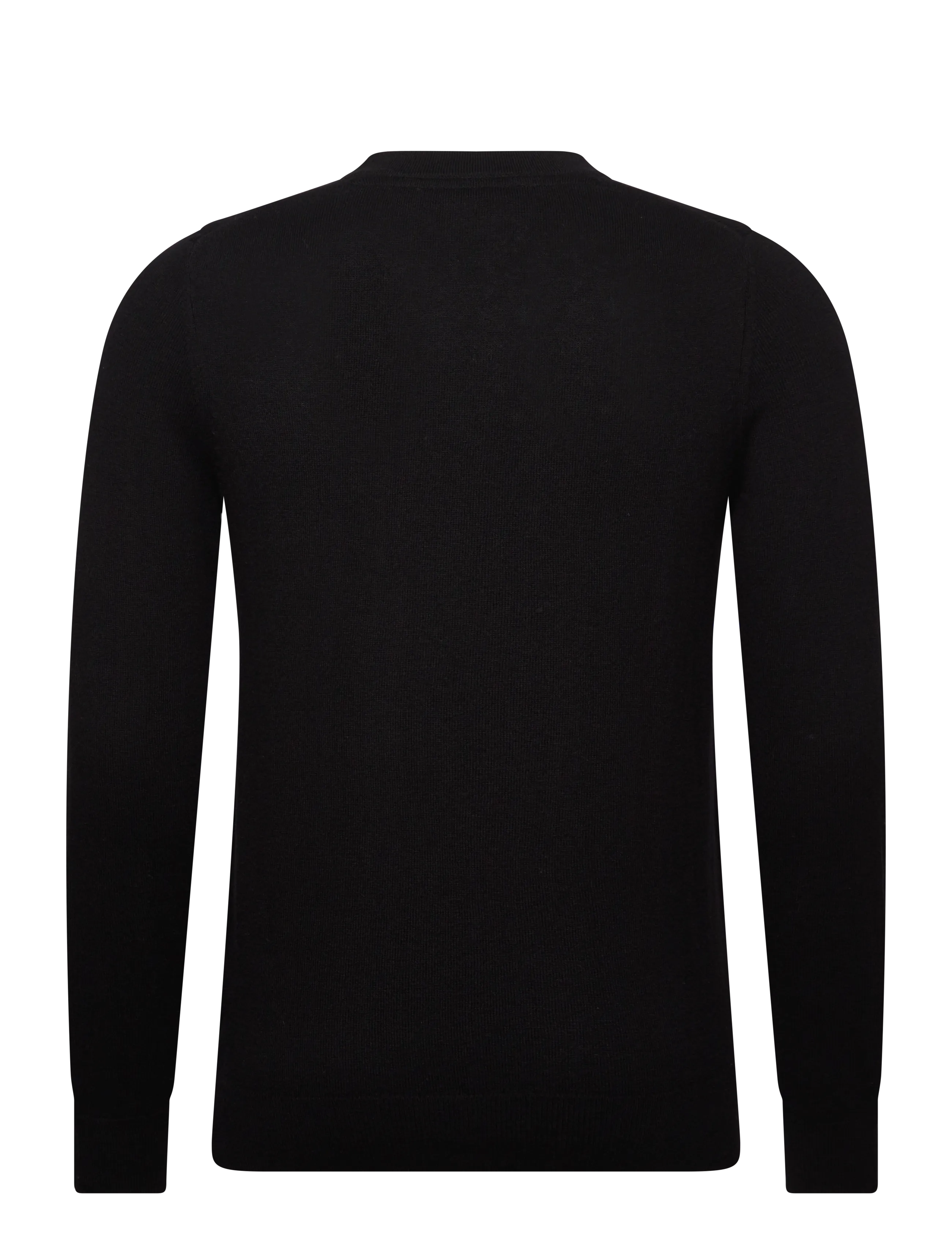 Lyle & Scott - Cotton Merino V Neck Jumper - v-hálsmál - jet black - 2