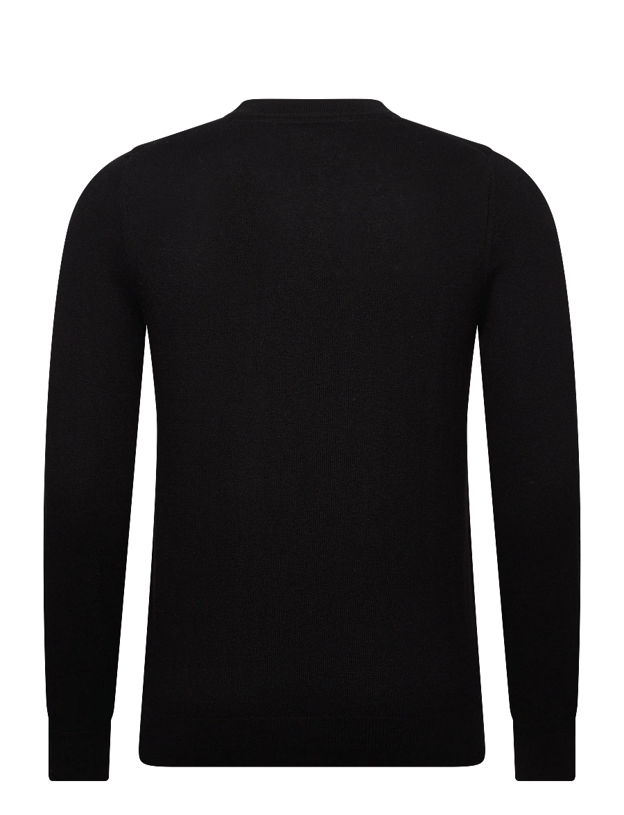 Lyle & Scott - Cotton Merino V Neck Jumper - v-hals - jet black - 2