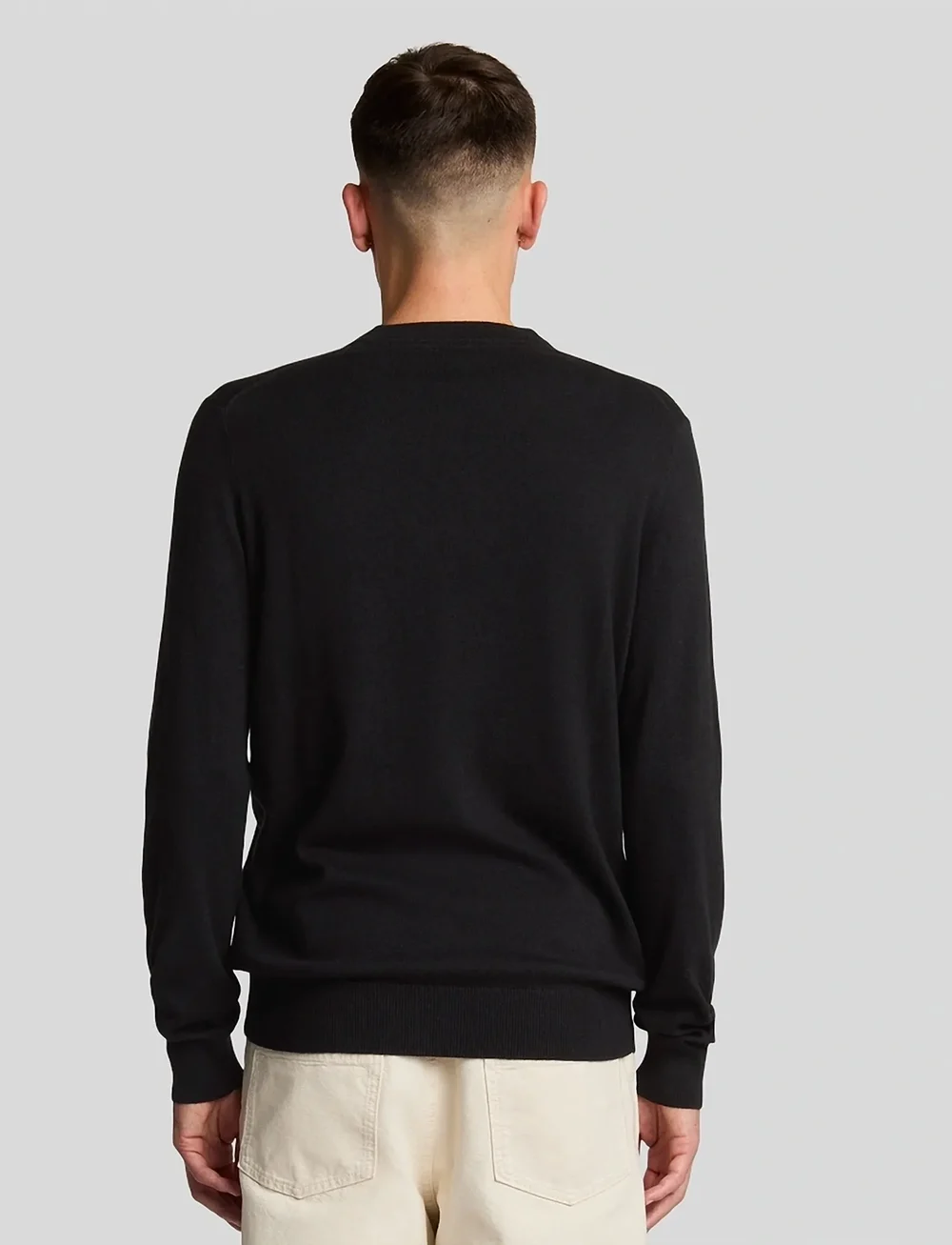 Lyle & Scott - Cotton Merino V Neck Jumper - v-ringat - jet black - 3