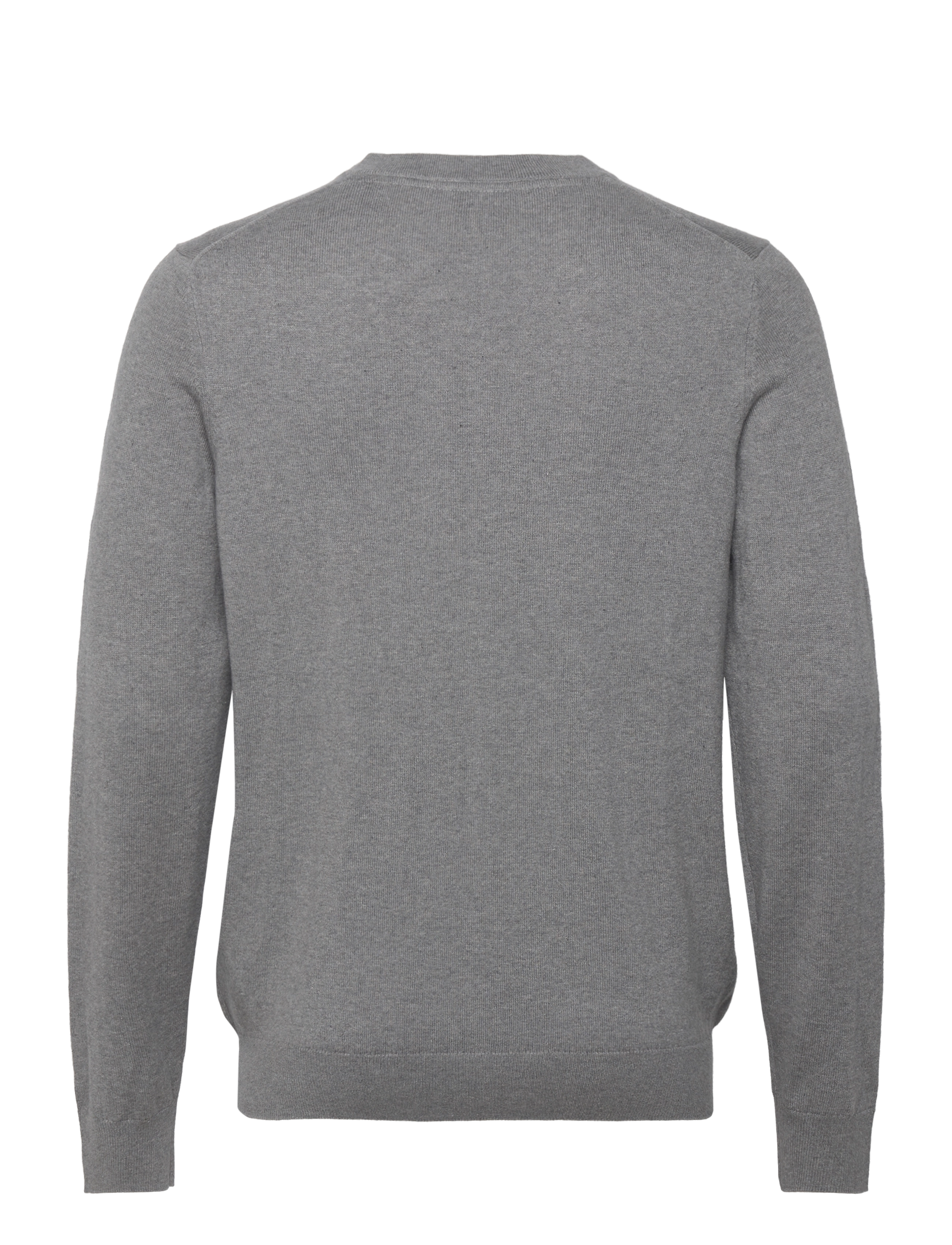 Lyle & Scott - Cotton Merino V Neck Jumper - v-necks - t28 mid grey marl - 2