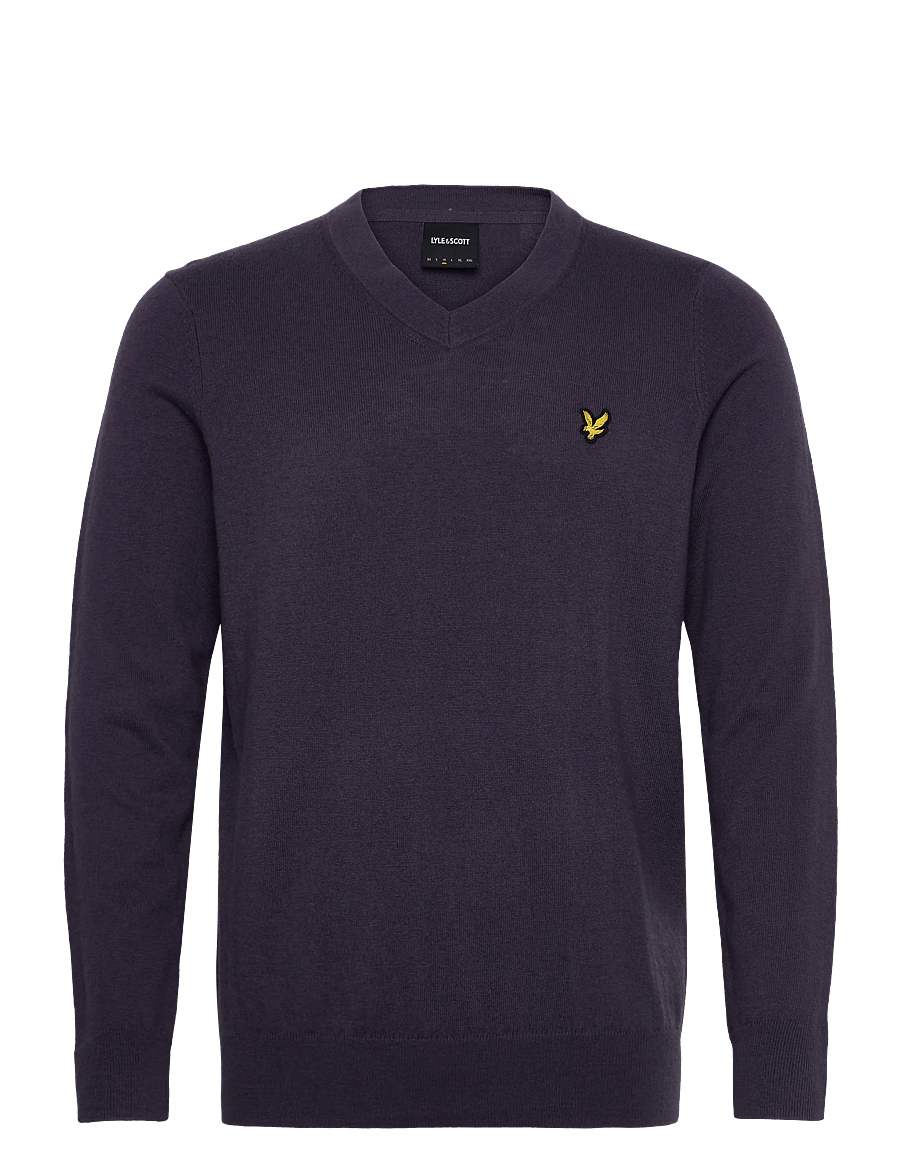 Lyle & Scott - Cotton Merino V Neck Jumper - v-hals - x854 graystone - 1