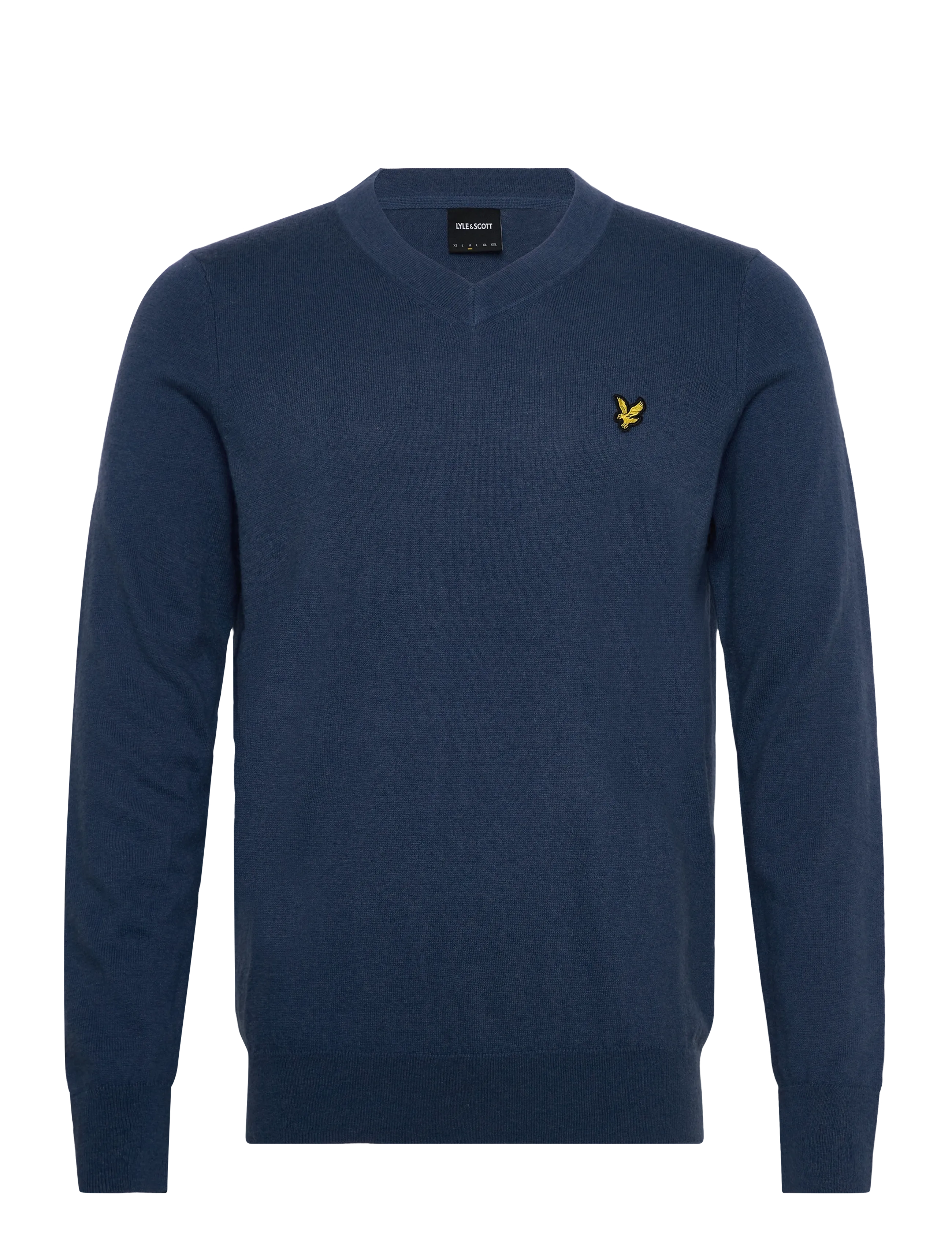 Lyle & Scott Cotton Merino V Neck Jumper - Strik med v-hals - X862 DEEP WATER / navy