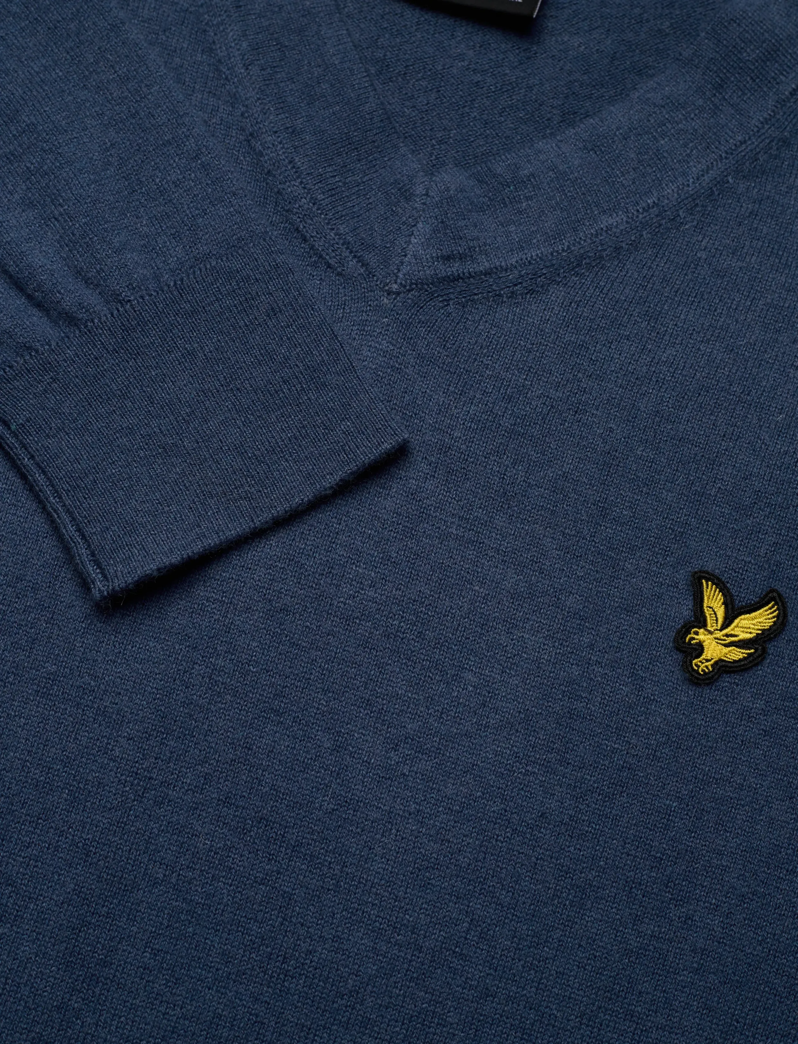 Lyle & Scott - Cotton Merino V Neck Jumper - v-hals - x862 deep water - 2