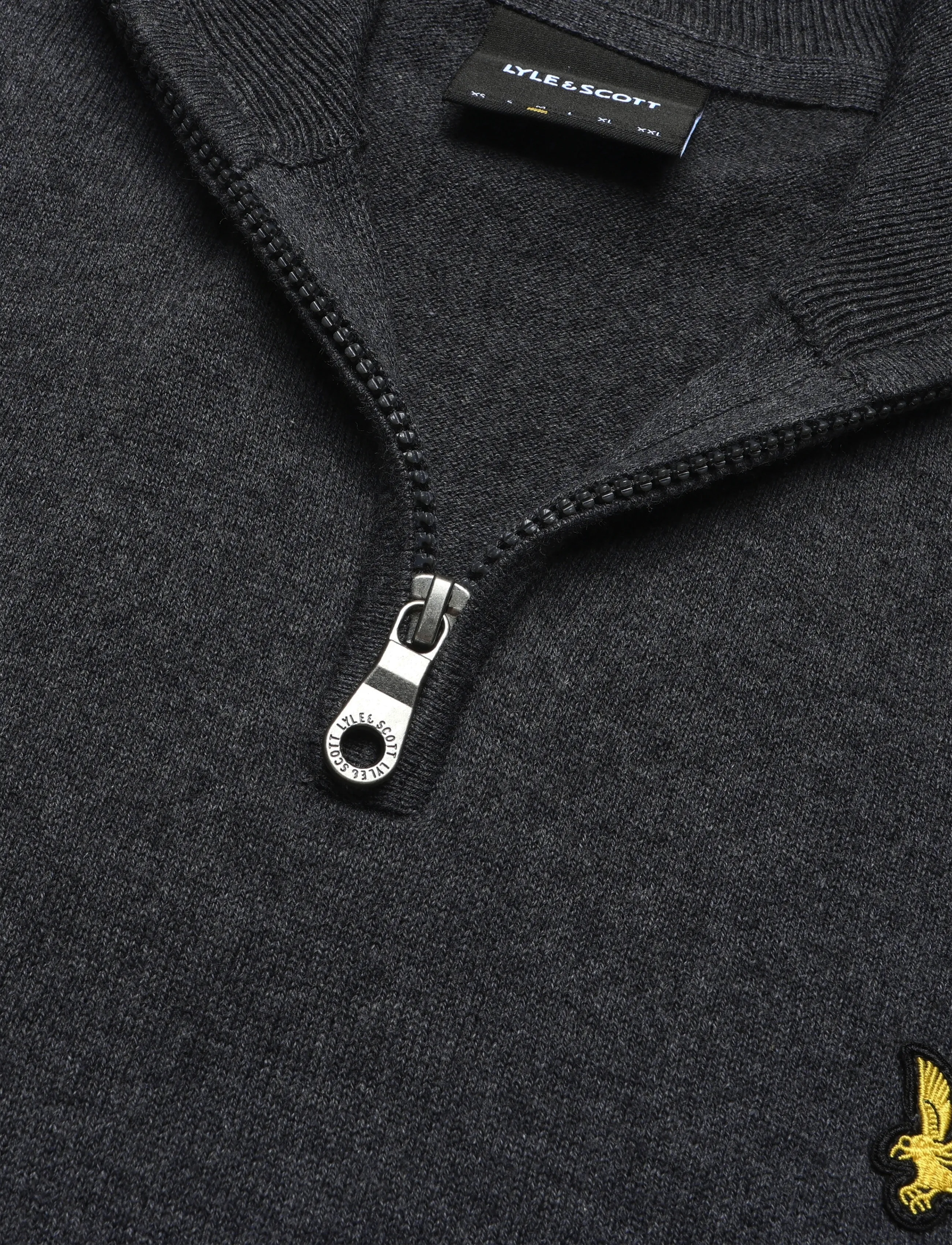 Lyle & Scott - Cotton Merino Quarter Zip Jumper - half zip-tröjor - charcoal marl - 2