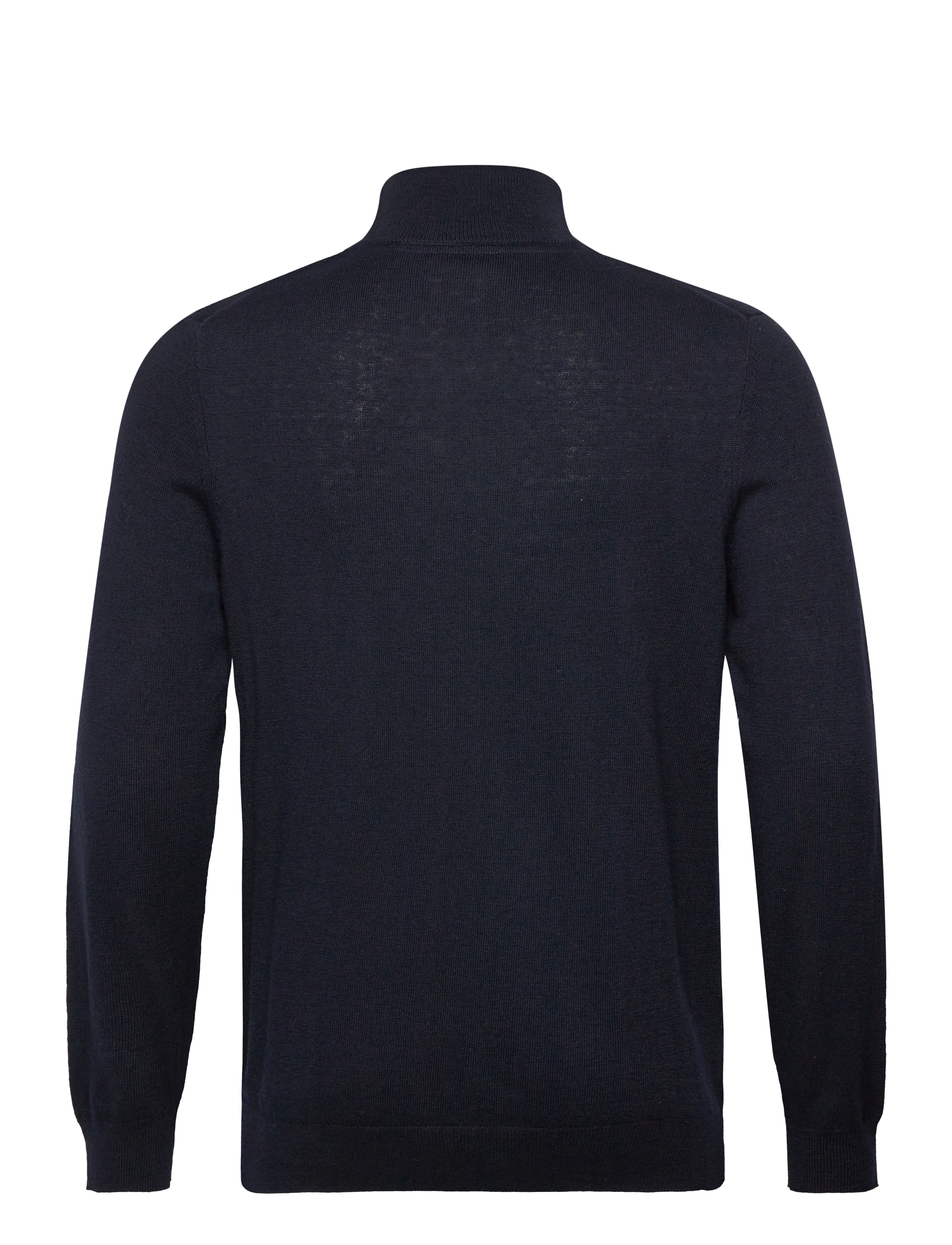 Lyle & Scott - Cotton Merino Quarter Zip Jumper - half zip jumpers - dark navy - 2