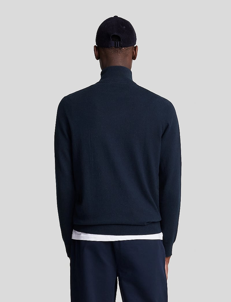 Lyle & Scott - Cotton Merino Quarter Zip Jumper - džemperiai su trumpu užtrauktuku - dark navy - 3
