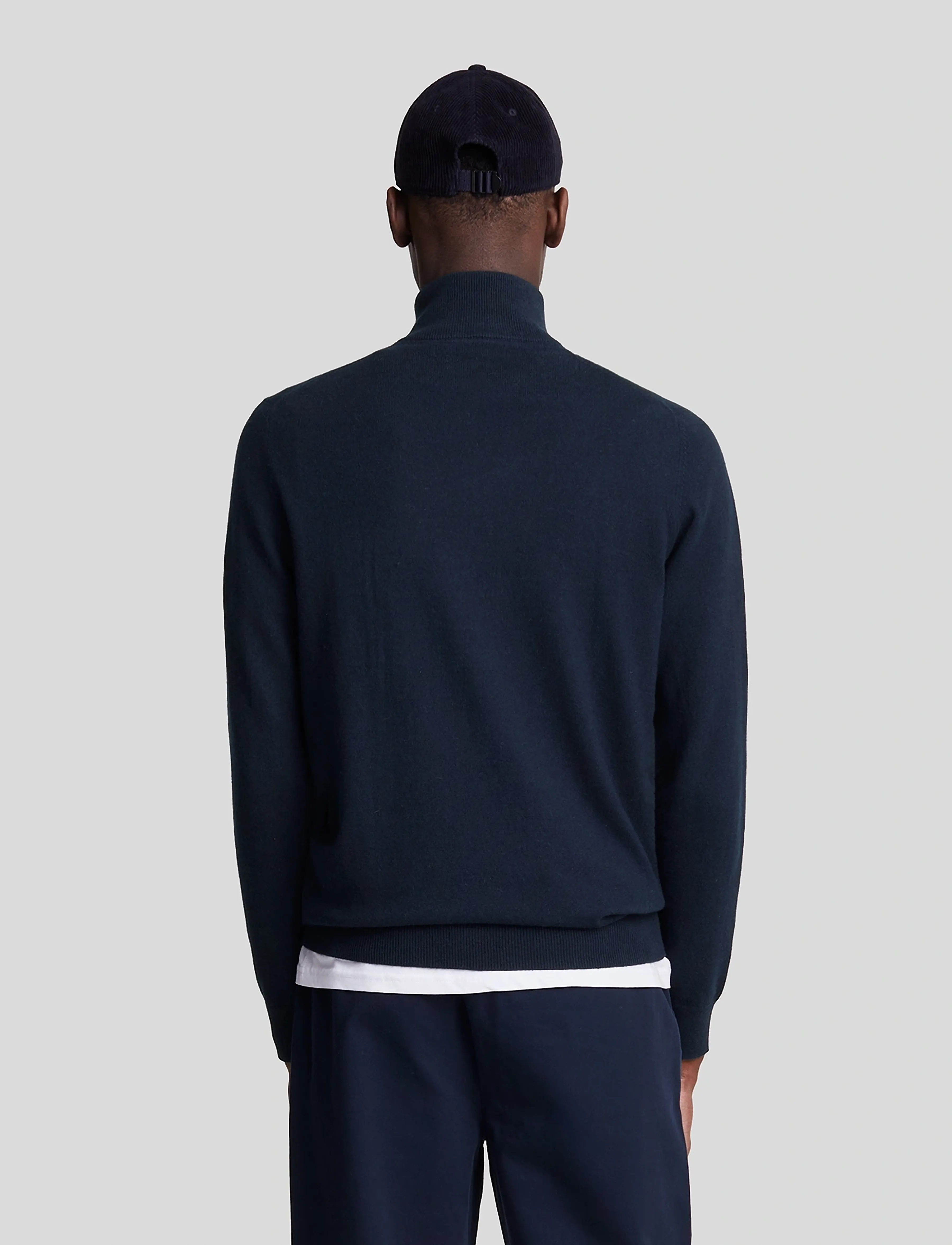 Lyle & Scott - Cotton Merino Quarter Zip Jumper - truien met halve rits - dark navy - 3