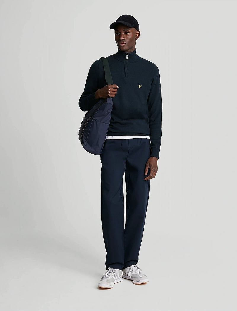 Lyle & Scott - Cotton Merino Quarter Zip Jumper - džemperiai su trumpu užtrauktuku - dark navy - 4