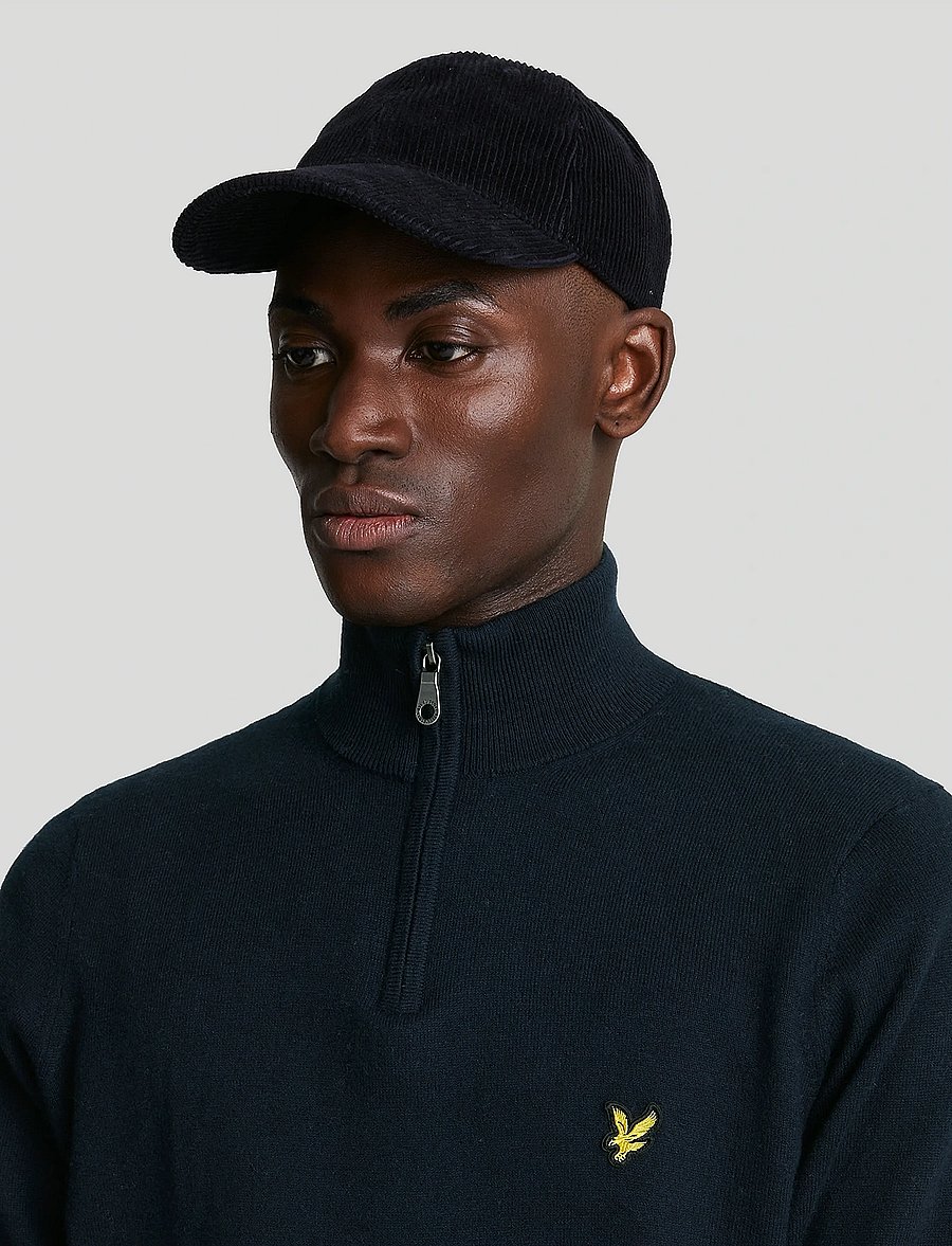 Lyle & Scott - Cotton Merino Quarter Zip Jumper - truien met halve rits - dark navy - 5