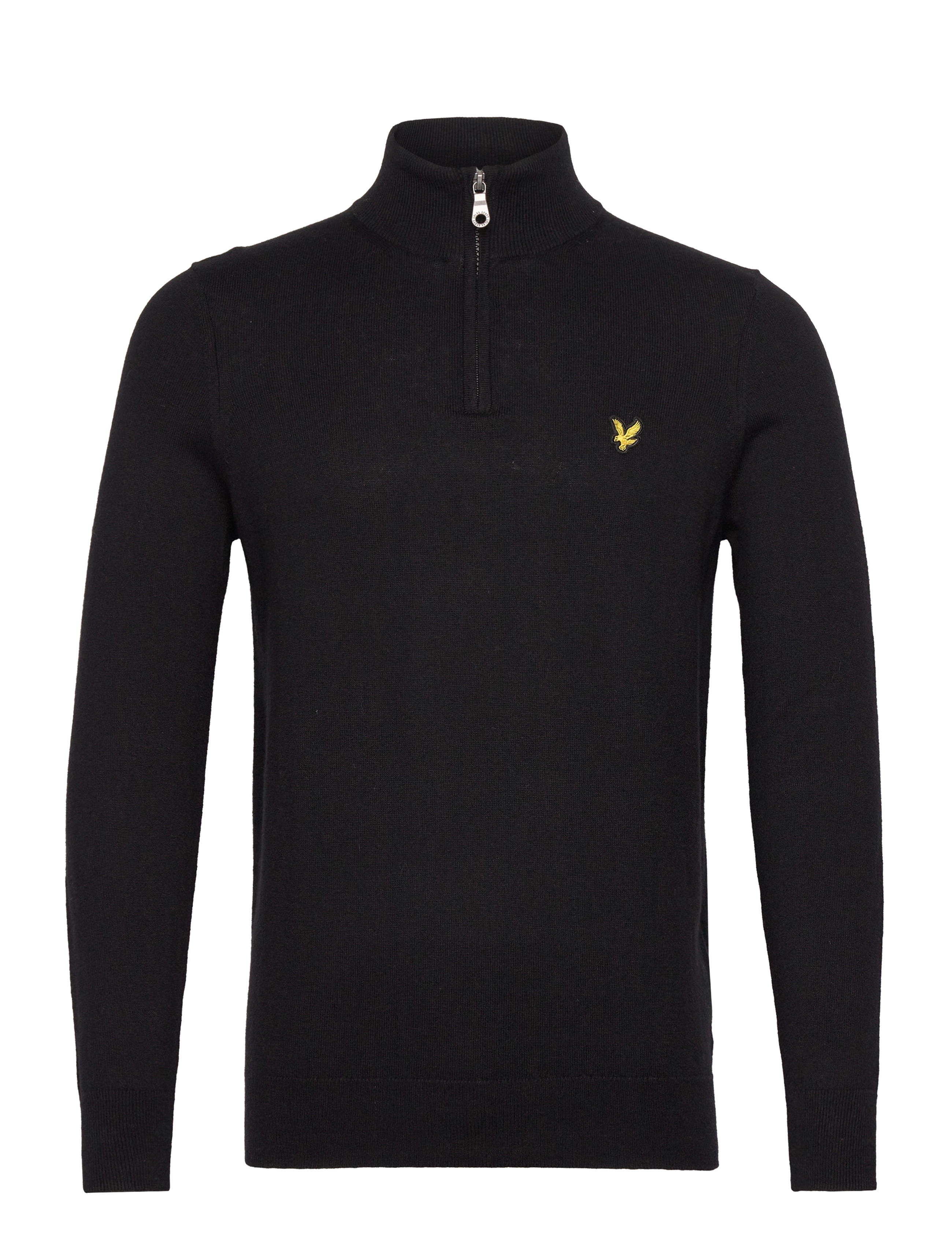 Lyle & Scott Cotton Merino Quarter Zip Jumper - Klær - JET BLACK / black