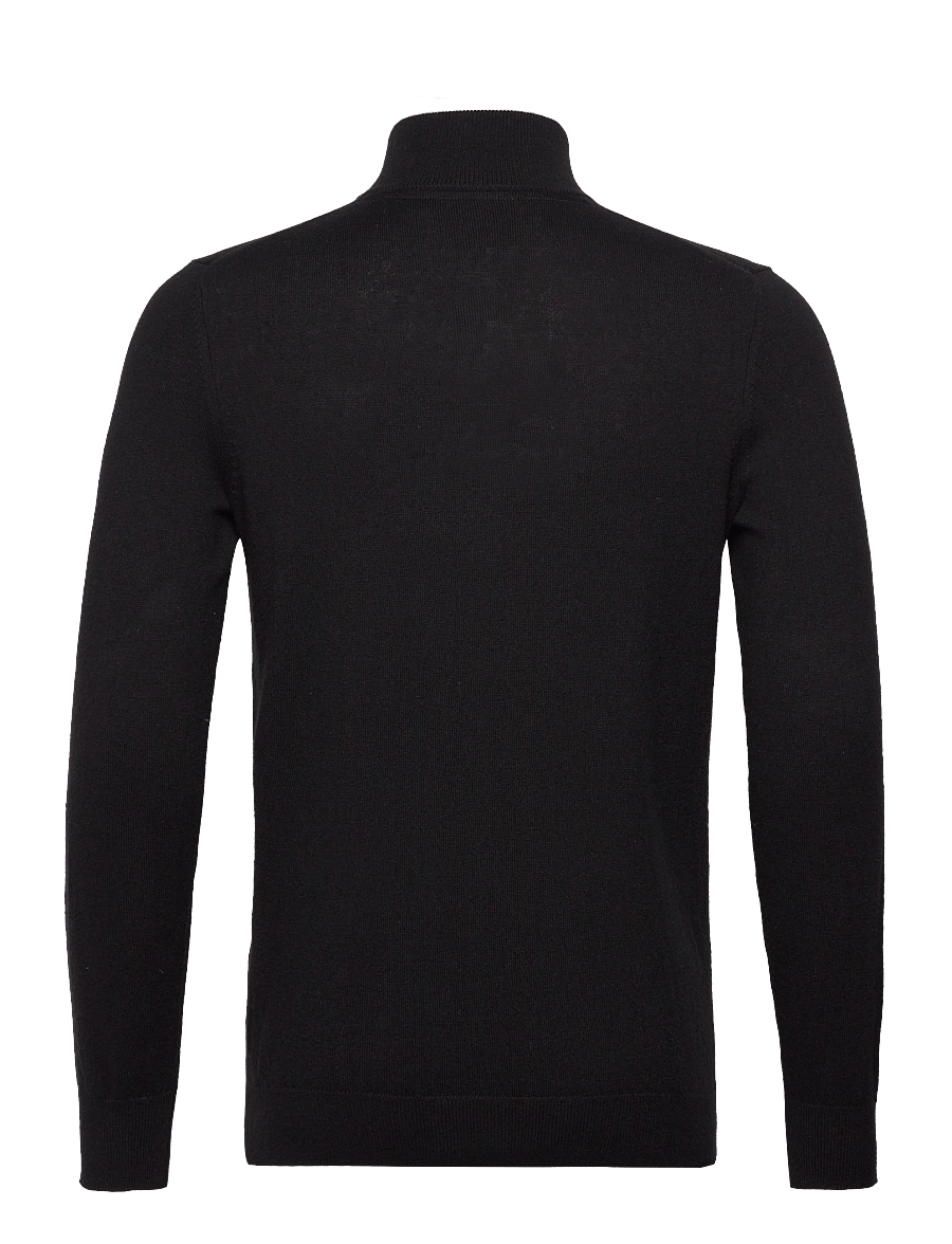 Lyle & Scott - Cotton Merino Quarter Zip Jumper - pulls demi-zippés - jet black - 2