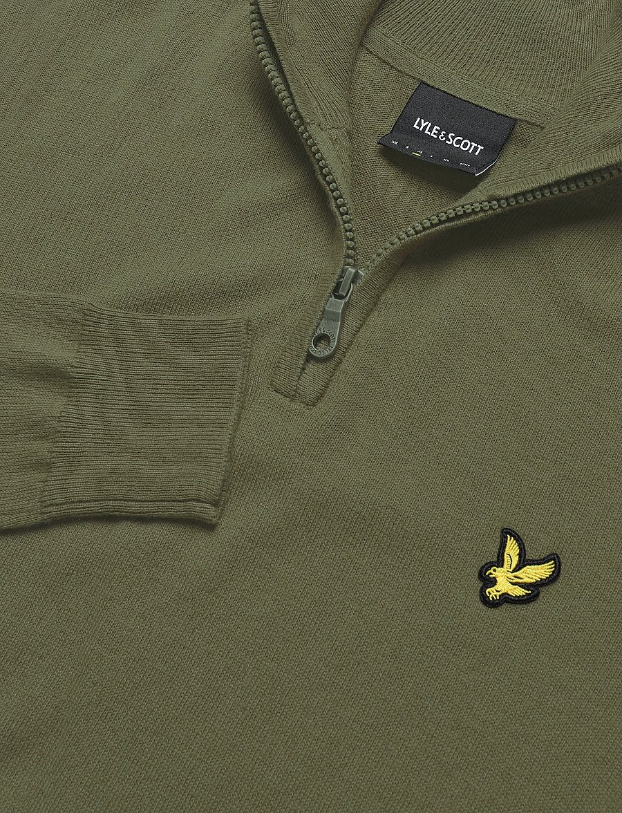 Lyle & Scott - Cotton Merino Quarter Zip Jumper - half zip-tröjor - khaki ash - 2