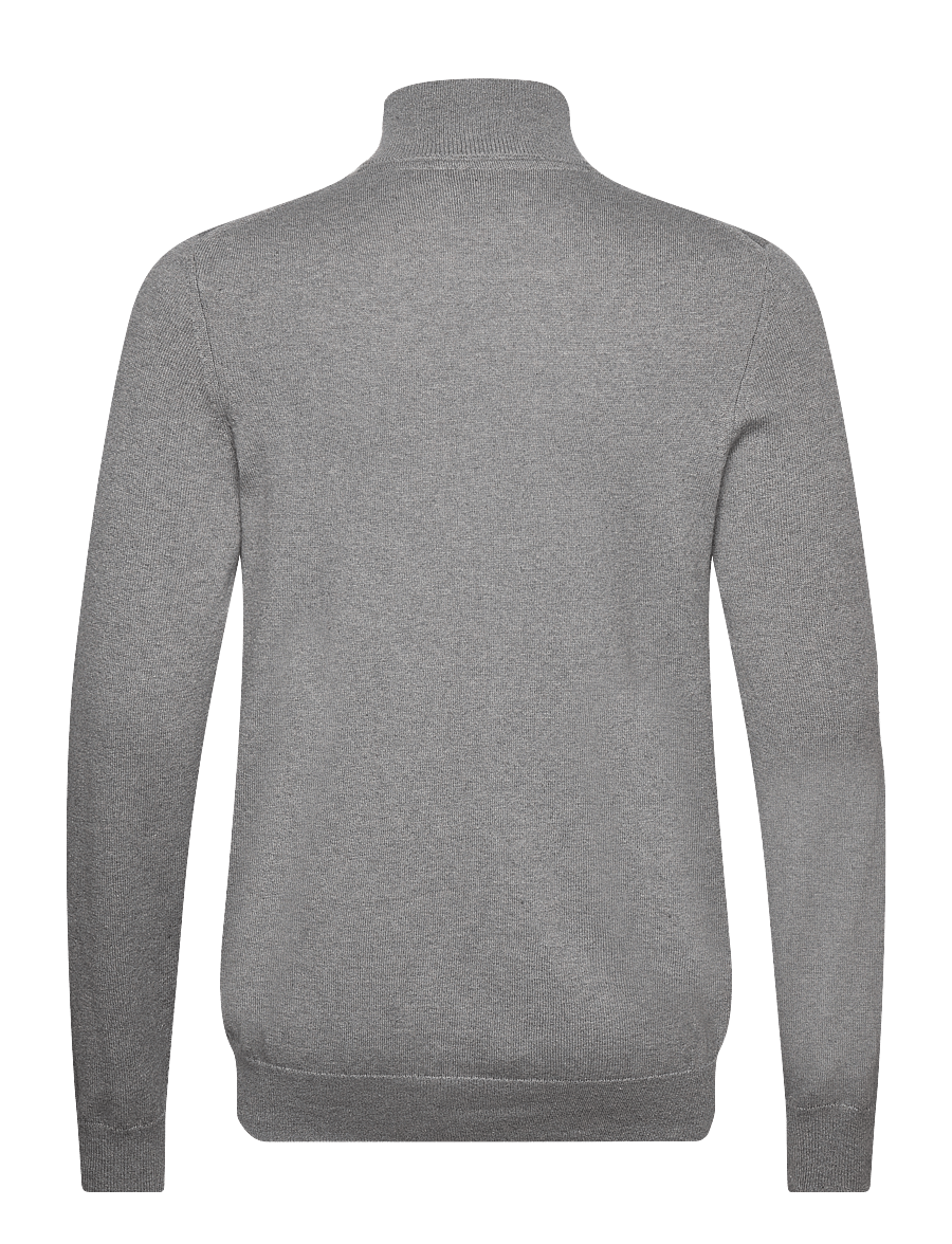 Lyle & Scott - Cotton Merino Quarter Zip Jumper - pullover mit halbem reißverschluss - t28 mid grey marl - 2