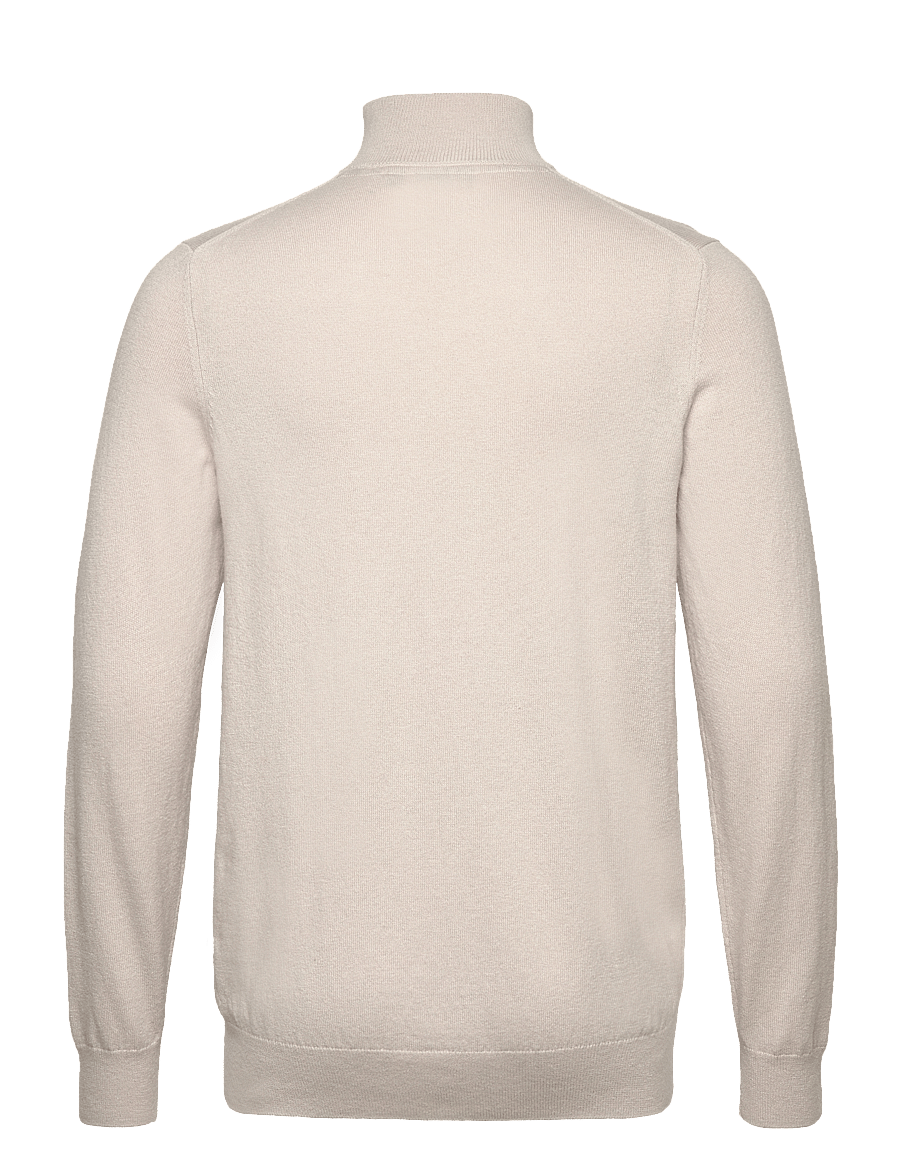 Lyle & Scott - Cotton Merino Quarter Zip Jumper - halfzip strik - w870 cove - 2