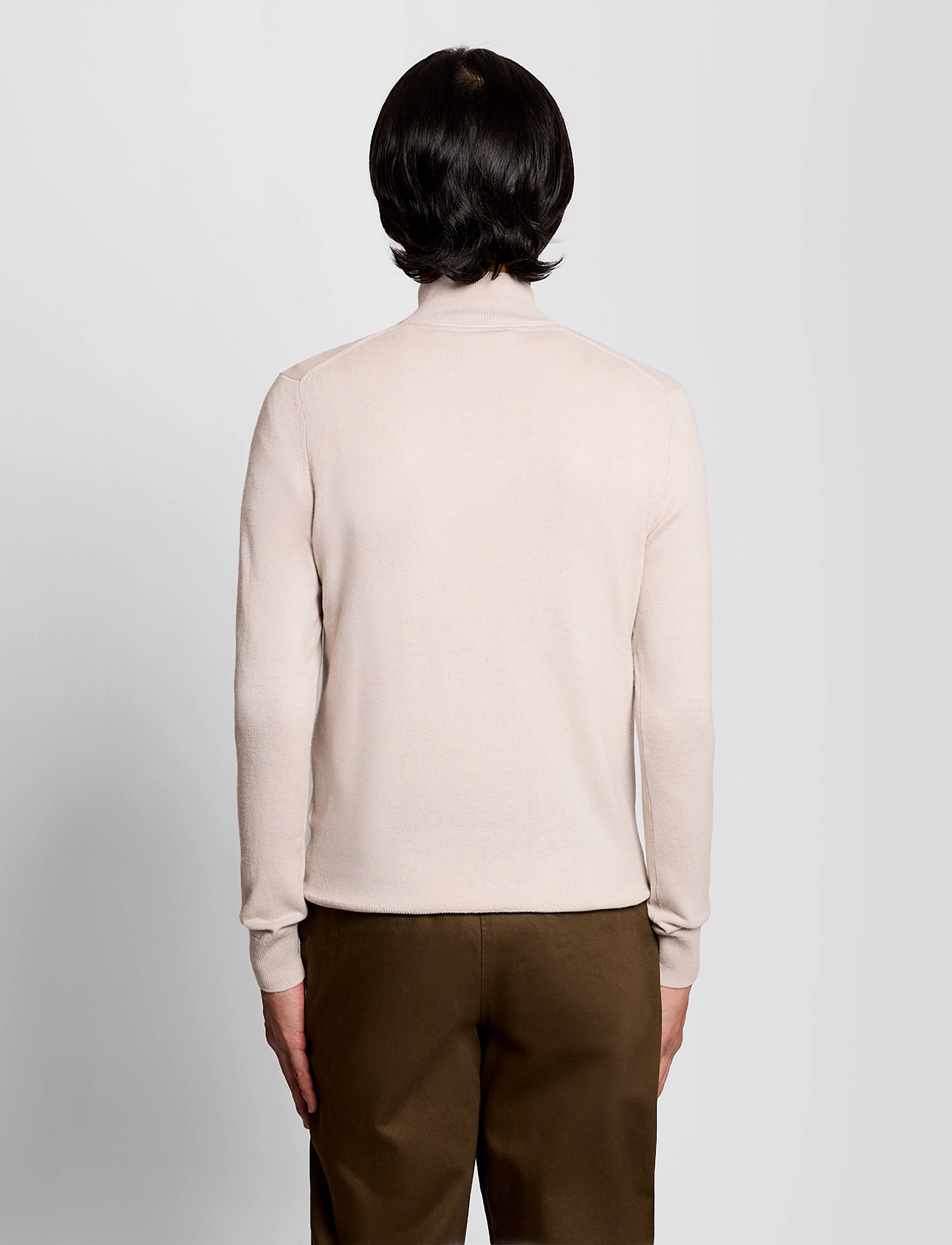 Lyle & Scott - Cotton Merino Quarter Zip Jumper - poolpika lukuga džemprid - w870 cove - 3