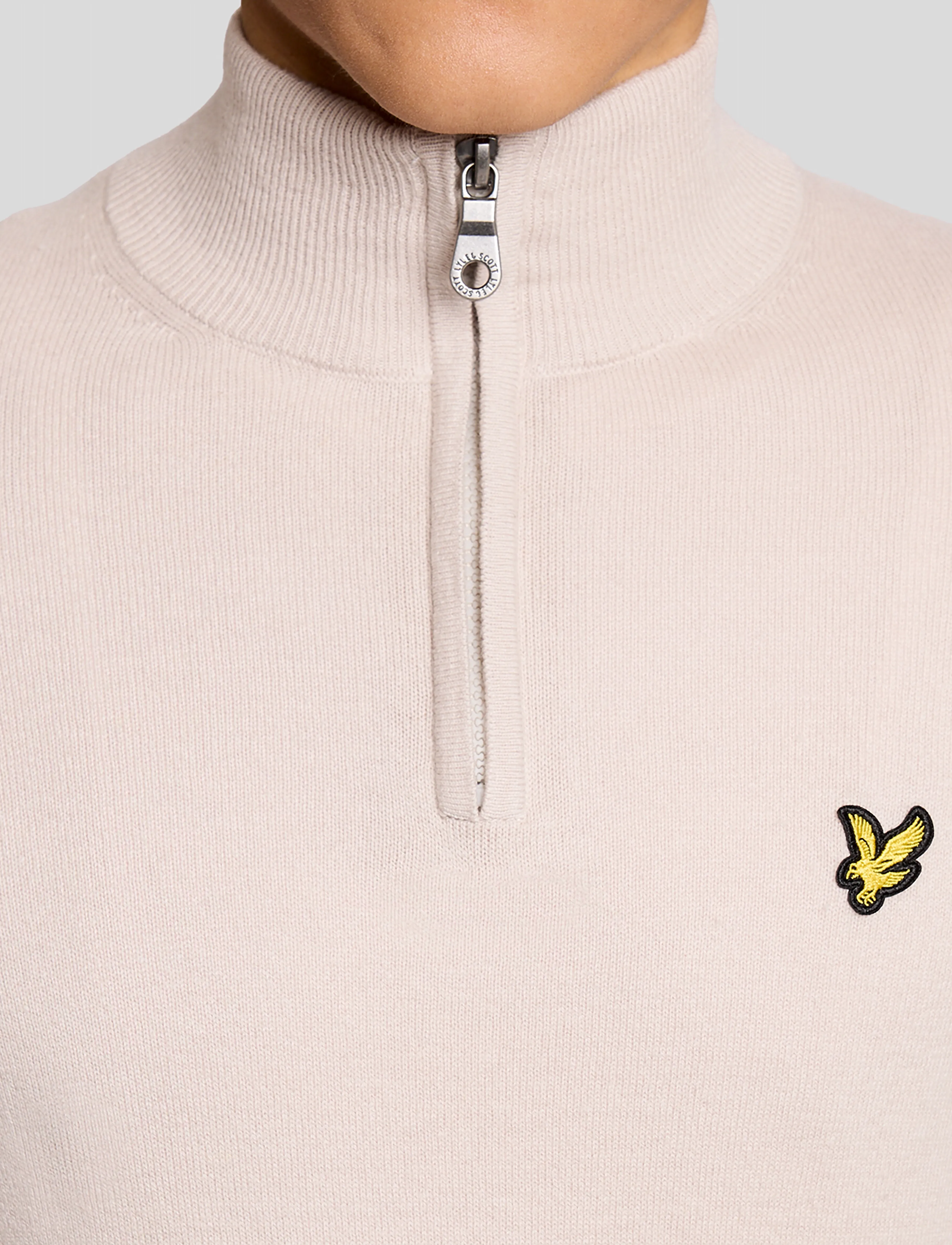 Lyle & Scott - Cotton Merino Quarter Zip Jumper - poolpika lukuga džemprid - w870 cove - 5