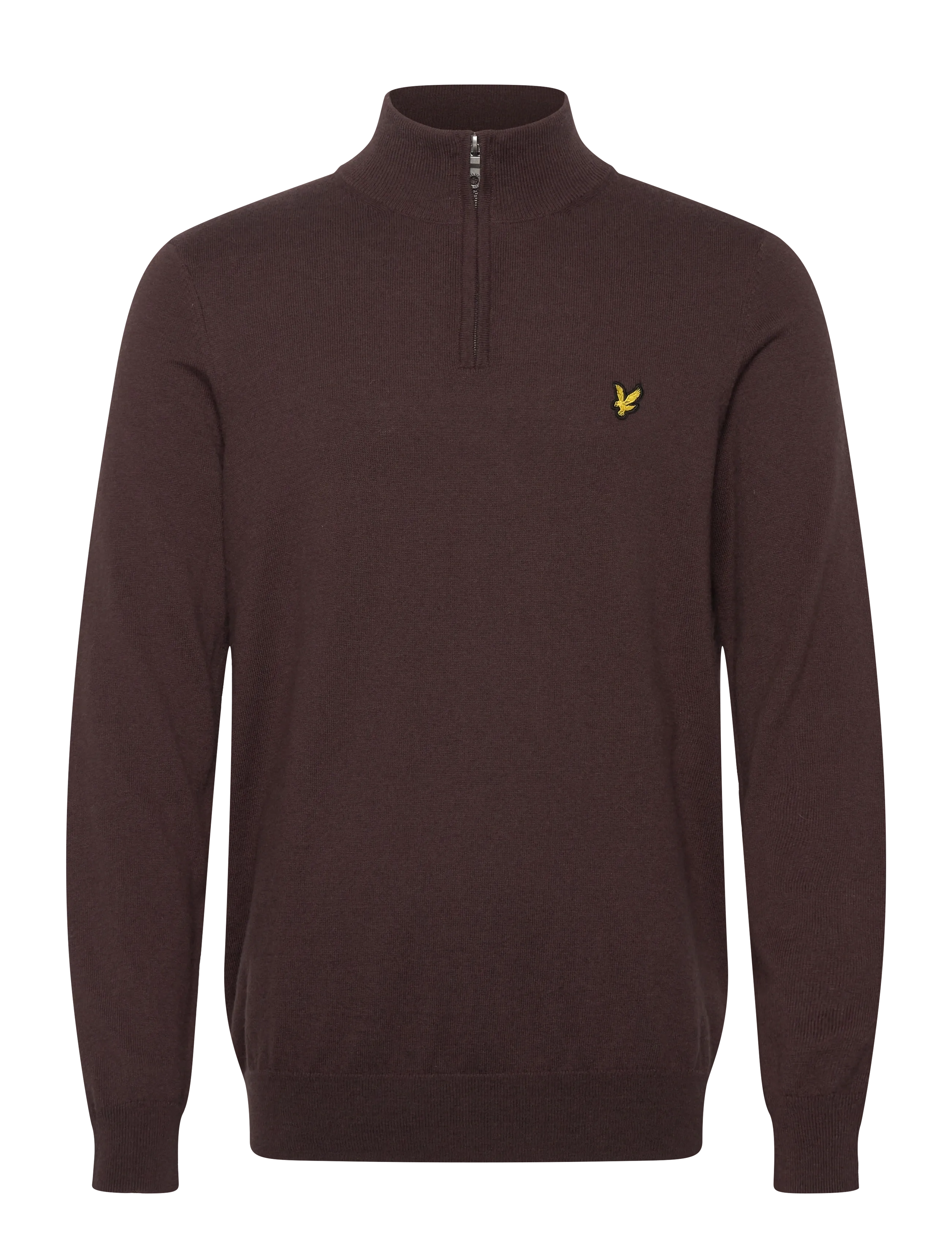Lyle & Scott Cotton Merino Quarter Zip Jumper - Klær - X863 ESPRESSO / brown