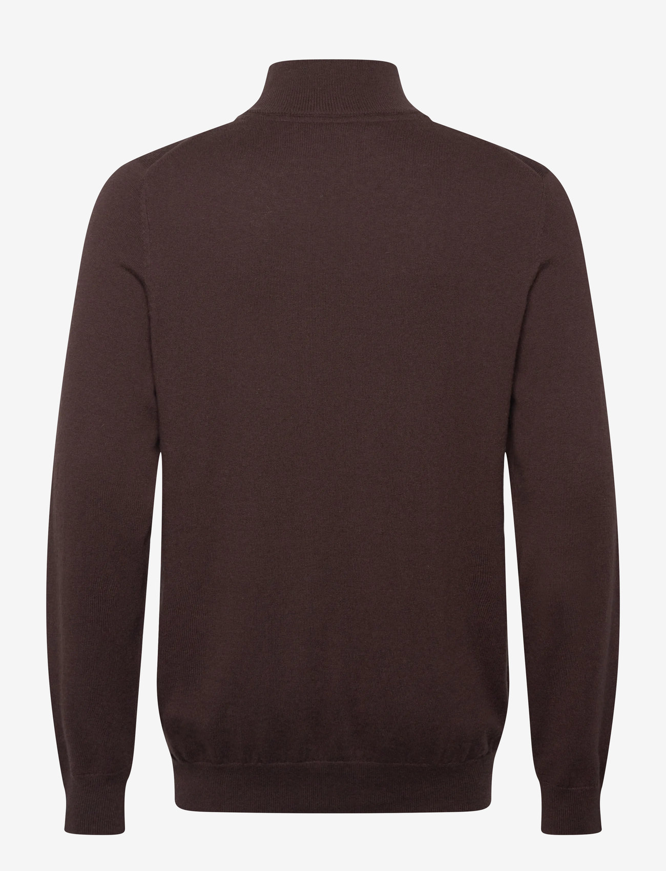 Lyle & Scott - Cotton Merino Quarter Zip Jumper - halfzip strik - x863 espresso - 2