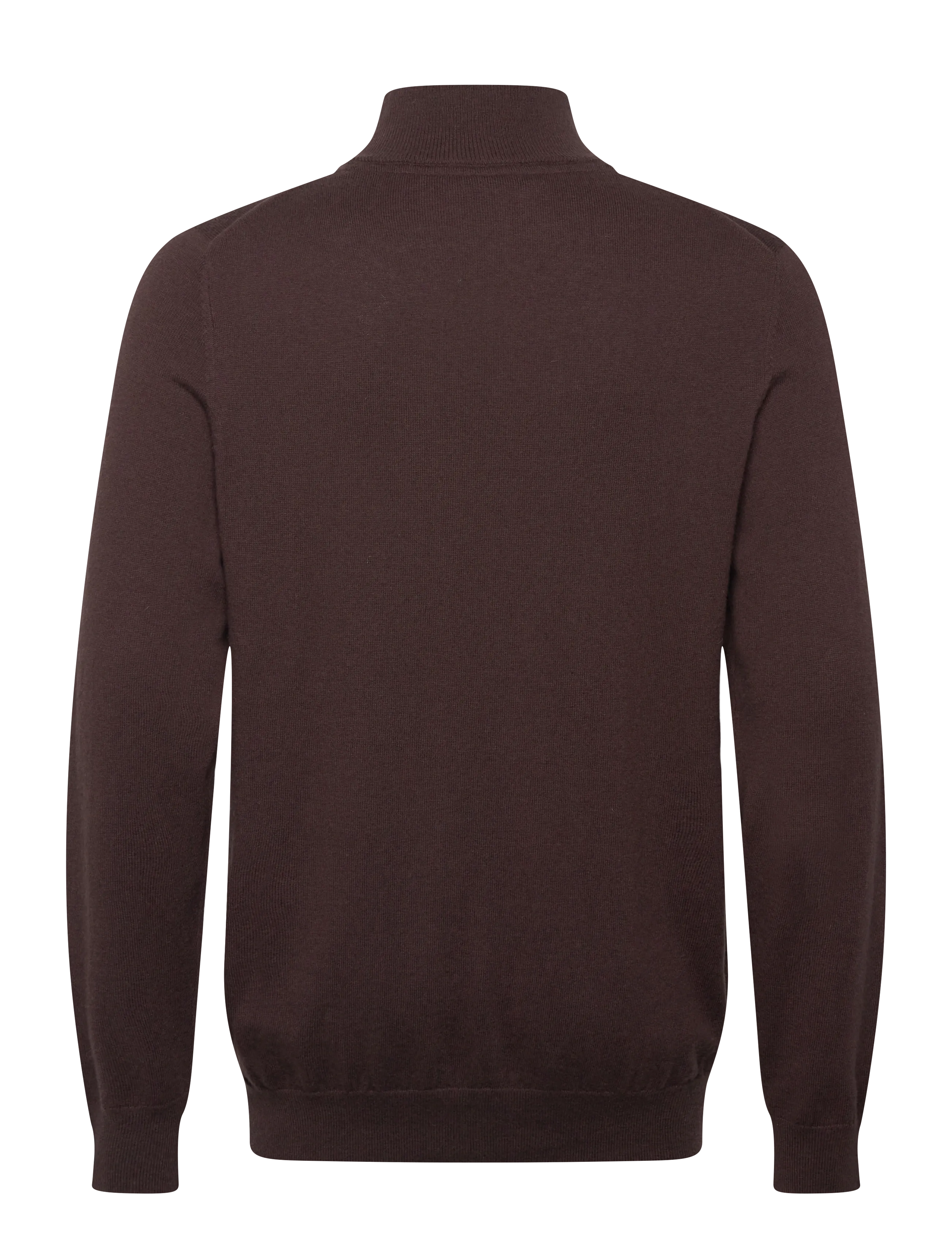 Lyle & Scott - Cotton Merino Quarter Zip Jumper - halfzip strik - x863 espresso - 2