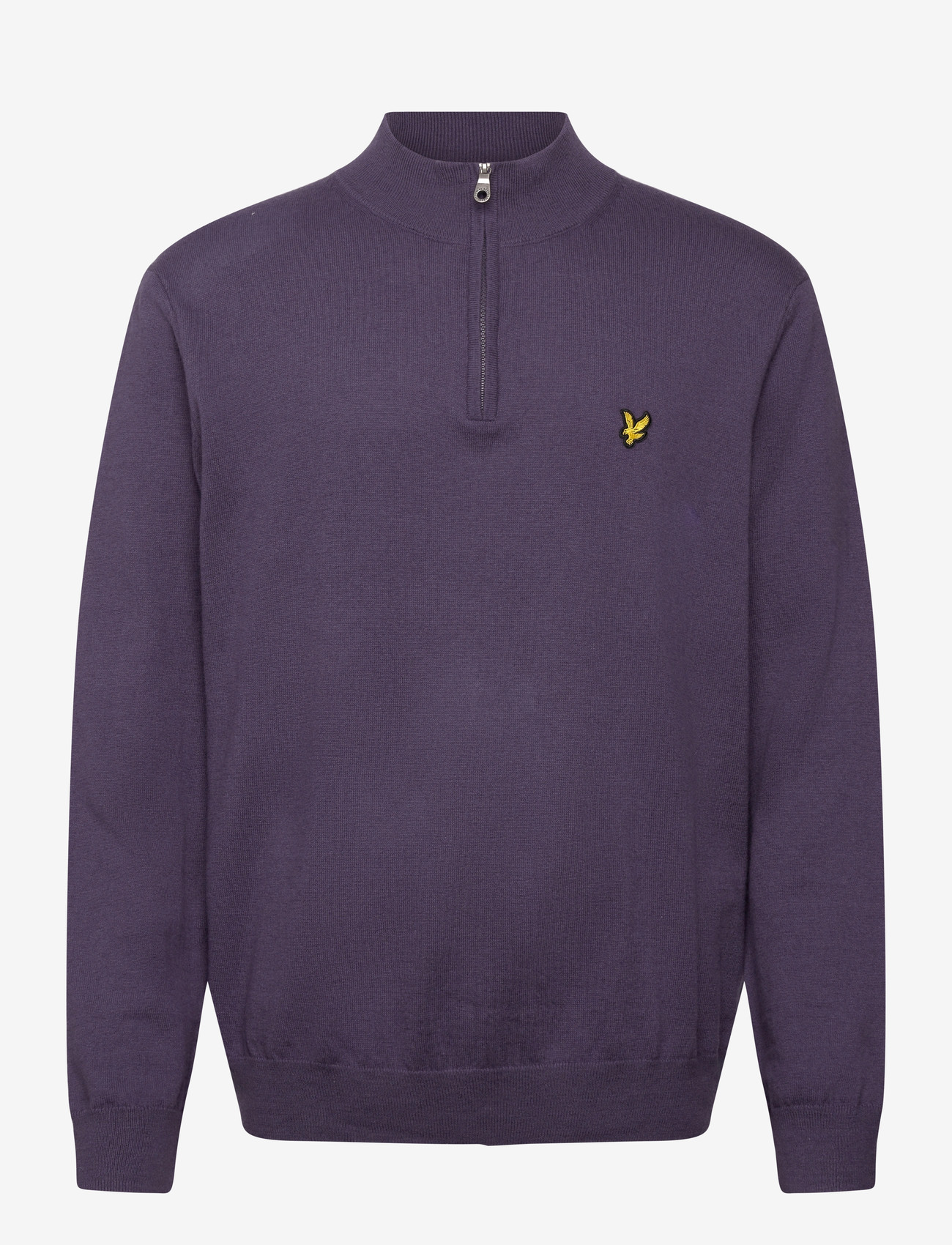 Lyle & Scott - Cotton Merino Quarter Zip Jumper - halfzip strik - x854 graystone - 0