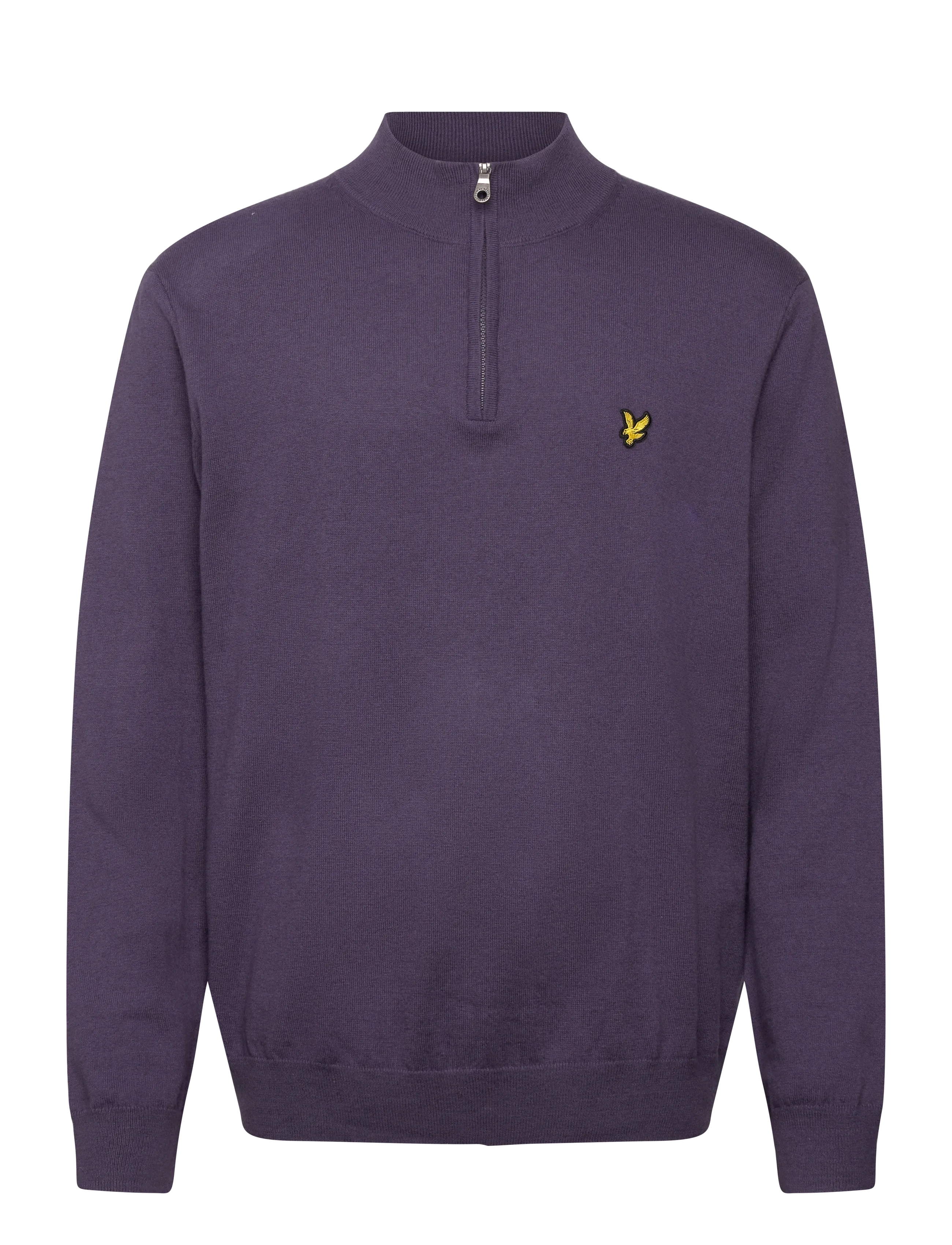 Cotton Merino Quarter Zip Jumper - X854 GRAYSTONE