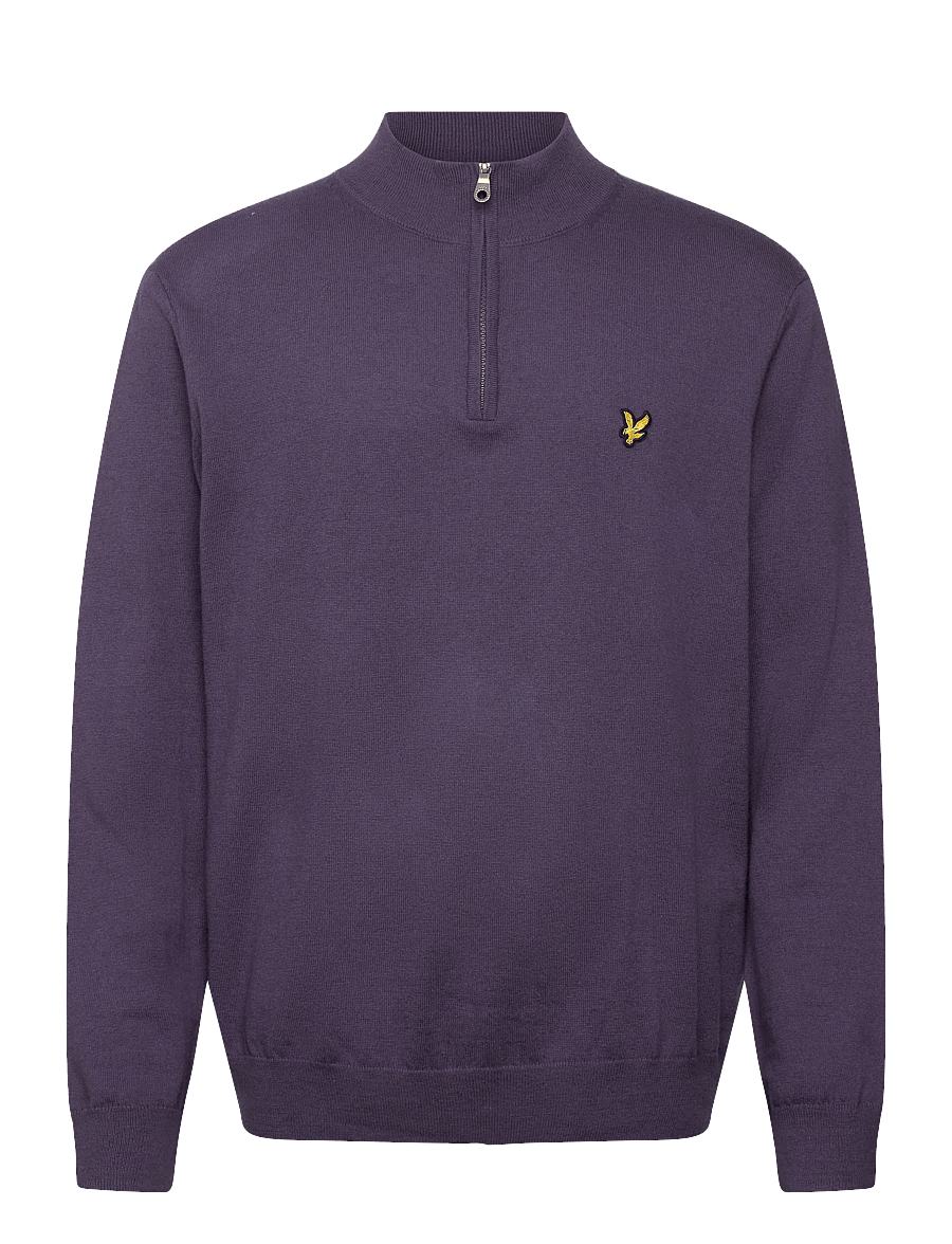 Lyle & Scott - Cotton Merino Quarter Zip Jumper - pullover mit halbem reißverschluss - x854 graystone - 1