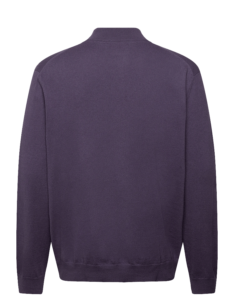 Lyle & Scott - Cotton Merino Quarter Zip Jumper - halfzip strik - x854 graystone - 1