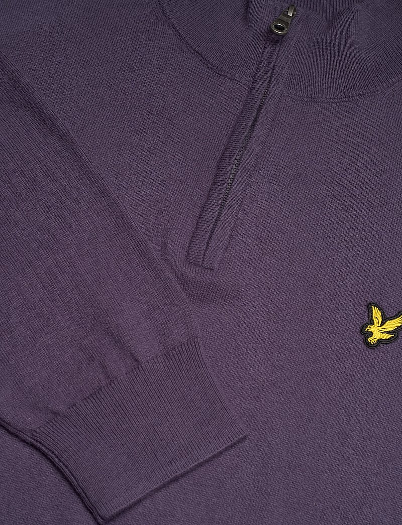 Lyle & Scott - Cotton Merino Quarter Zip Jumper - halfzip strik - x854 graystone - 2