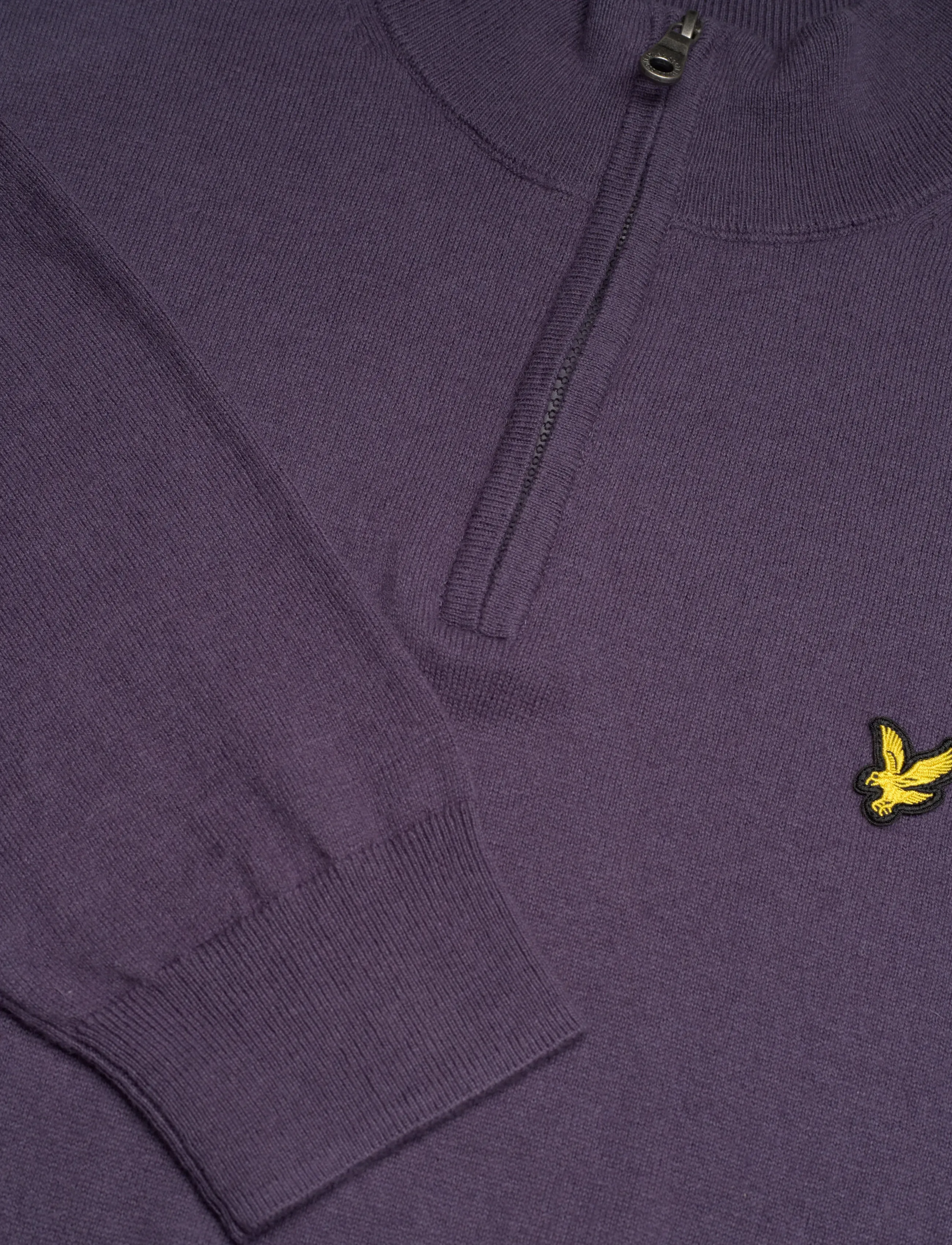 Lyle & Scott - Cotton Merino Quarter Zip Jumper - halfzip strik - x854 graystone - 5