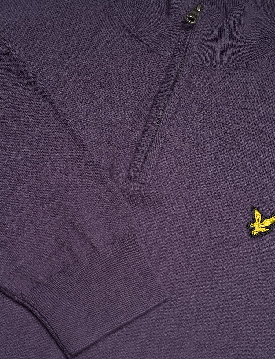 Lyle & Scott - Cotton Merino Quarter Zip Jumper - pullover mit halbem reißverschluss - x854 graystone - 5