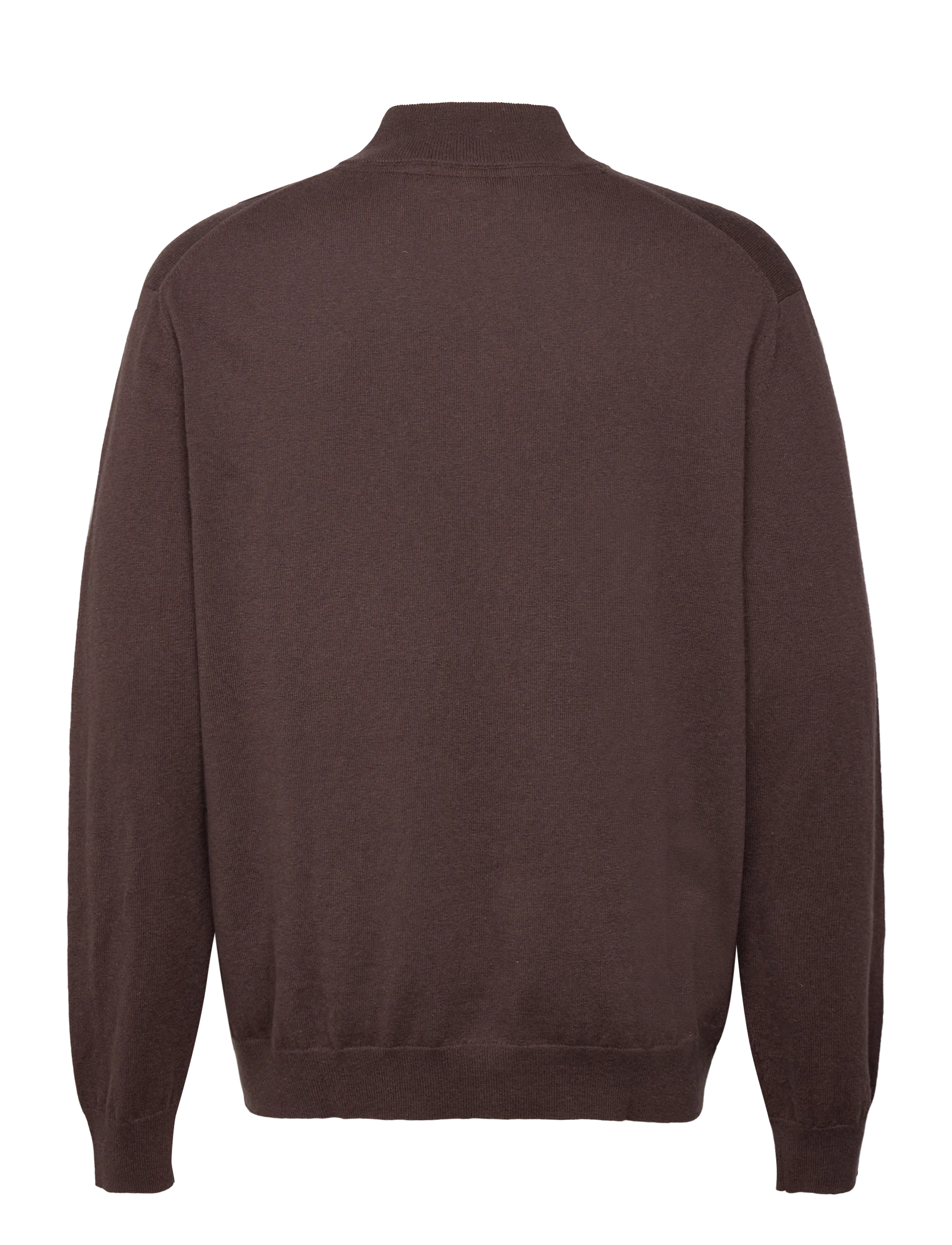 Lyle & Scott - Cotton Merino Quarter Zip Jumper - halfzip strik - x863 espresso - 2