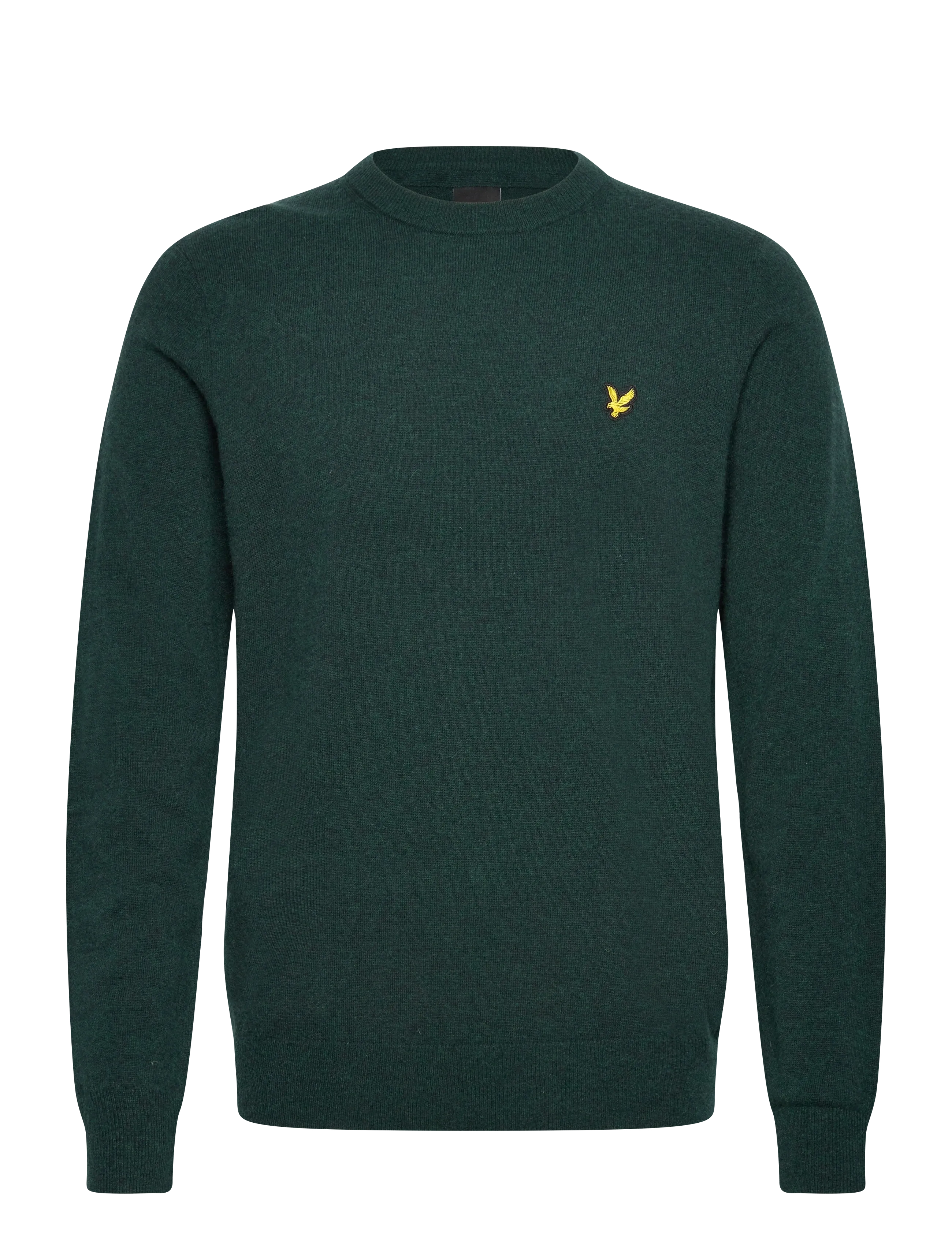 Lyle & Scott Lambswool Blend Crew Neck Jumper - Strik - X321 ARGYLE TEAL MARL / green