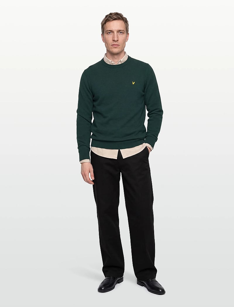 Lyle & Scott - Lambswool Blend Crew Neck Jumper - rundhals - x321 argyle teal marl - 0