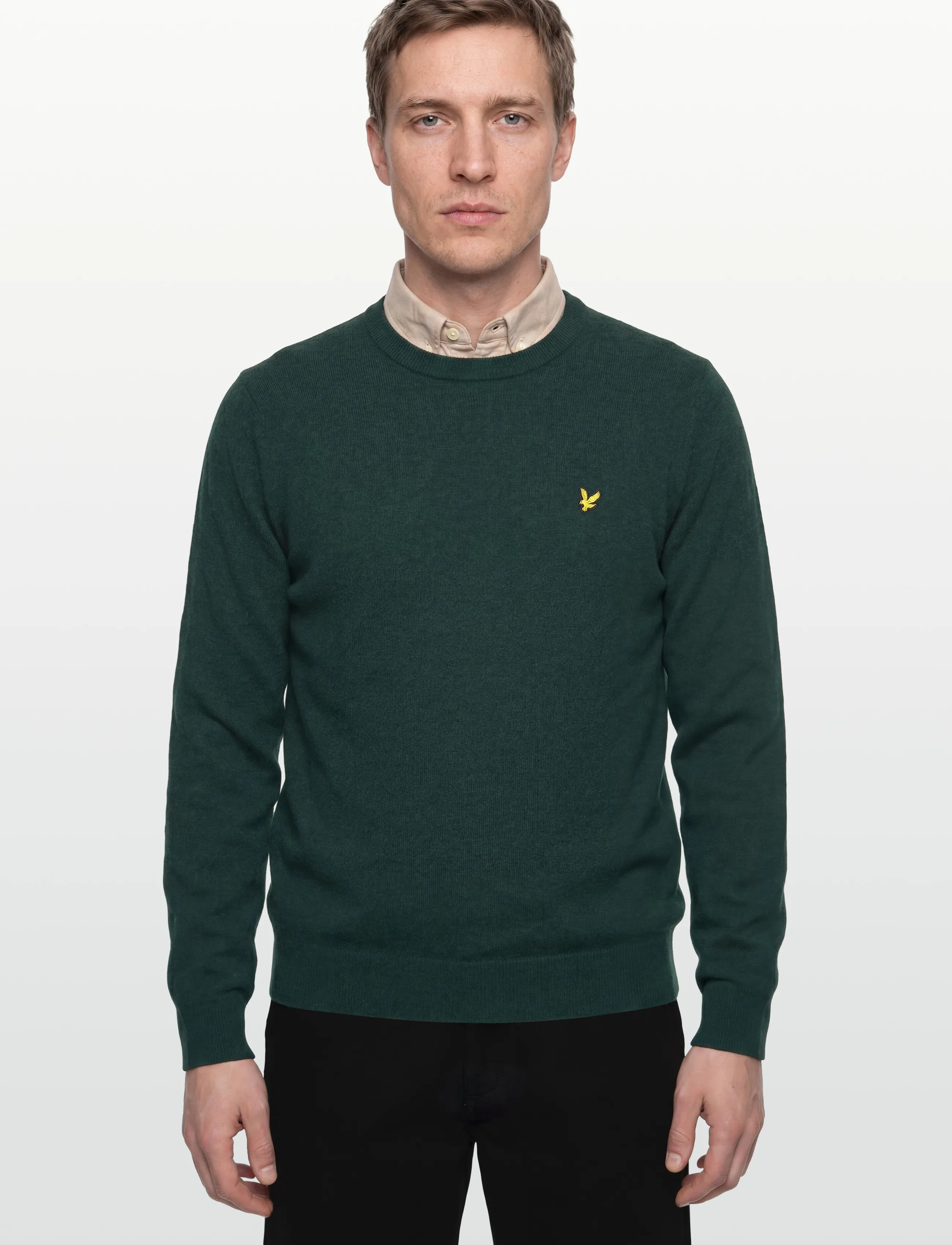 Lyle & Scott - Lambswool Blend Crew Neck Jumper - Ümmarguse kaelusega kudumid - x321 argyle teal marl - 3
