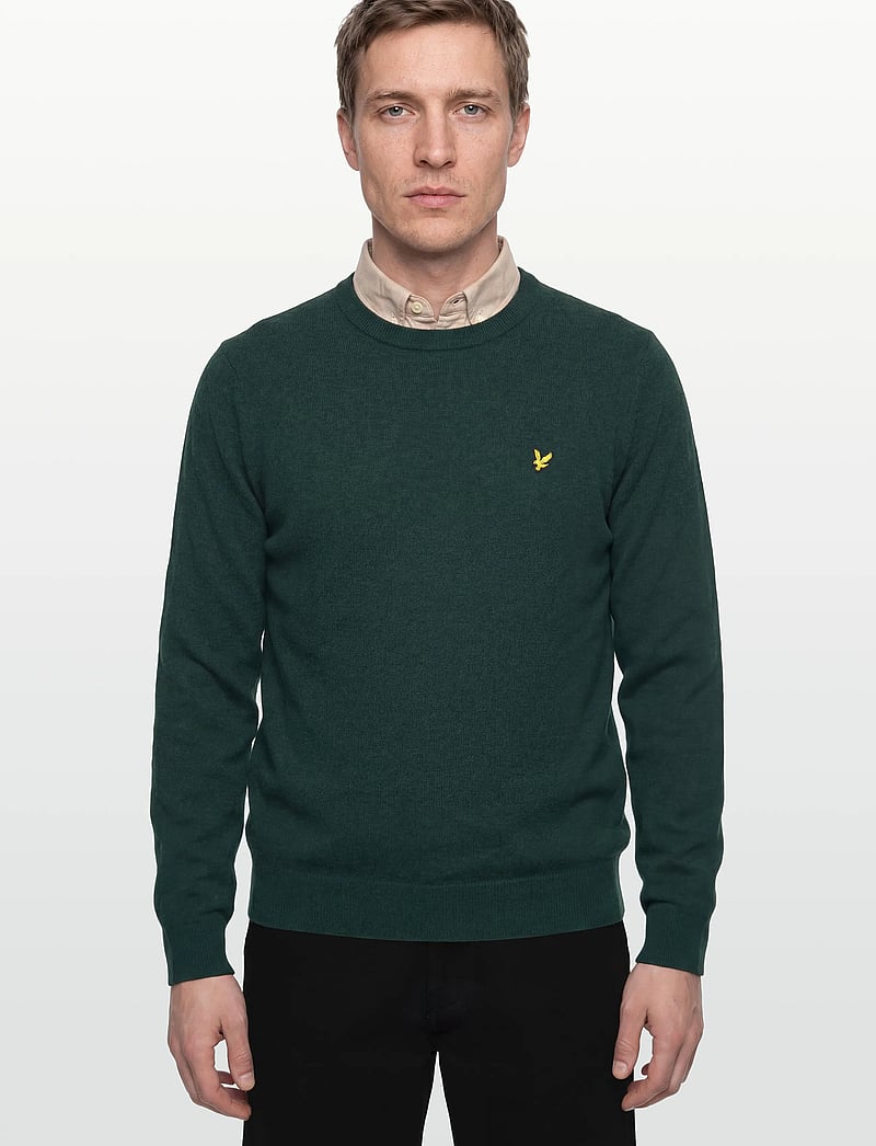 Lyle & Scott - Lambswool Blend Crew Neck Jumper - rundhals - x321 argyle teal marl - 3