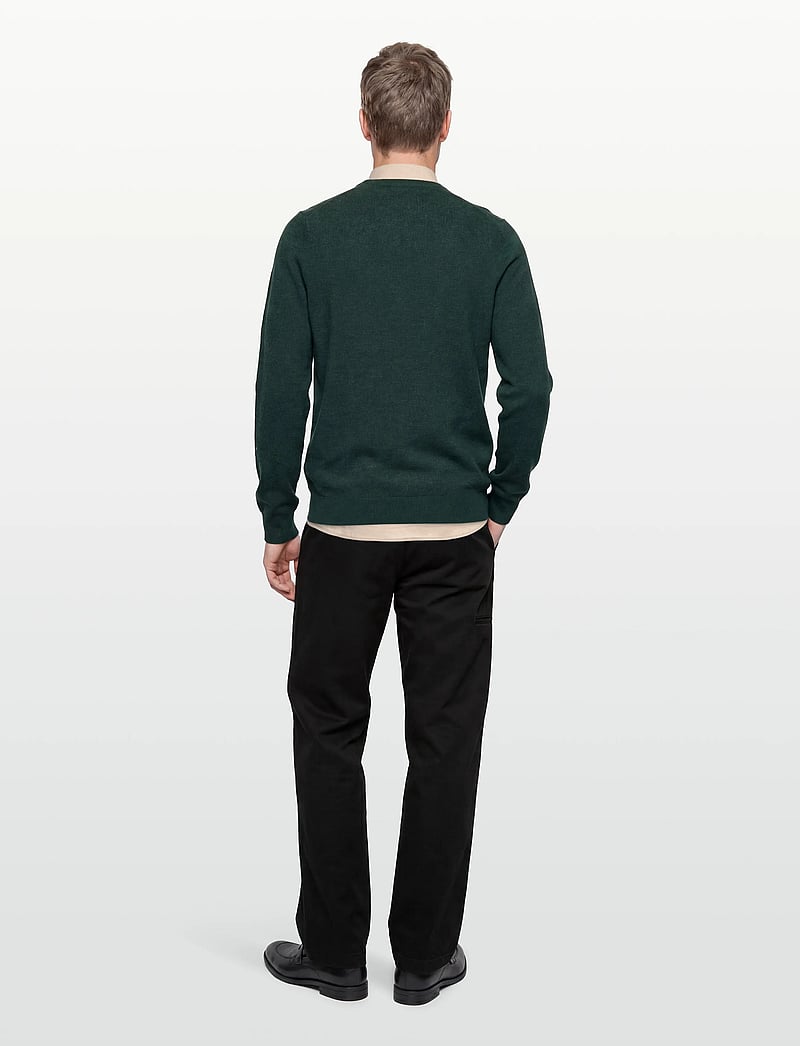 Lyle & Scott - Lambswool Blend Crew Neck Jumper - rundhals - x321 argyle teal marl - 4