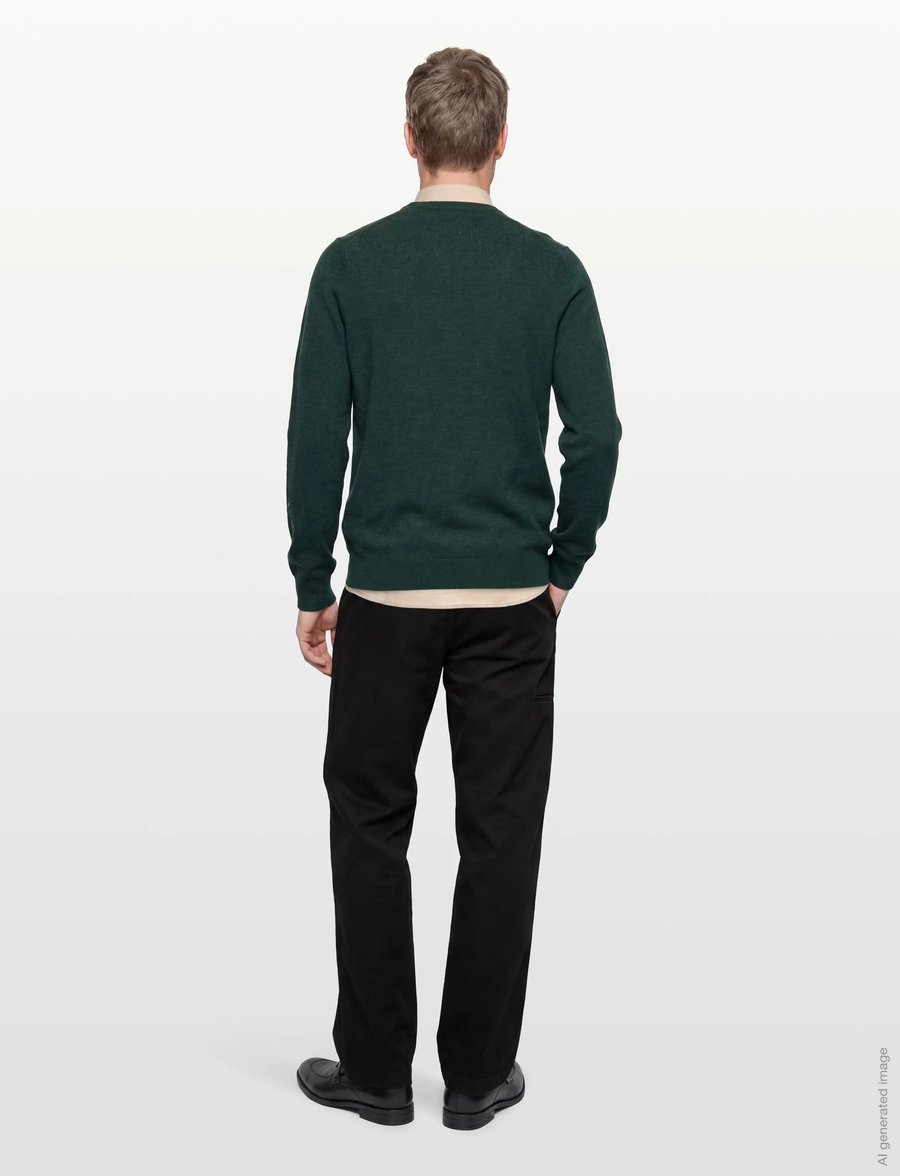 Lyle & Scott - Lambswool Blend Crew Neck Jumper - rundhals - x321 argyle teal marl - 4