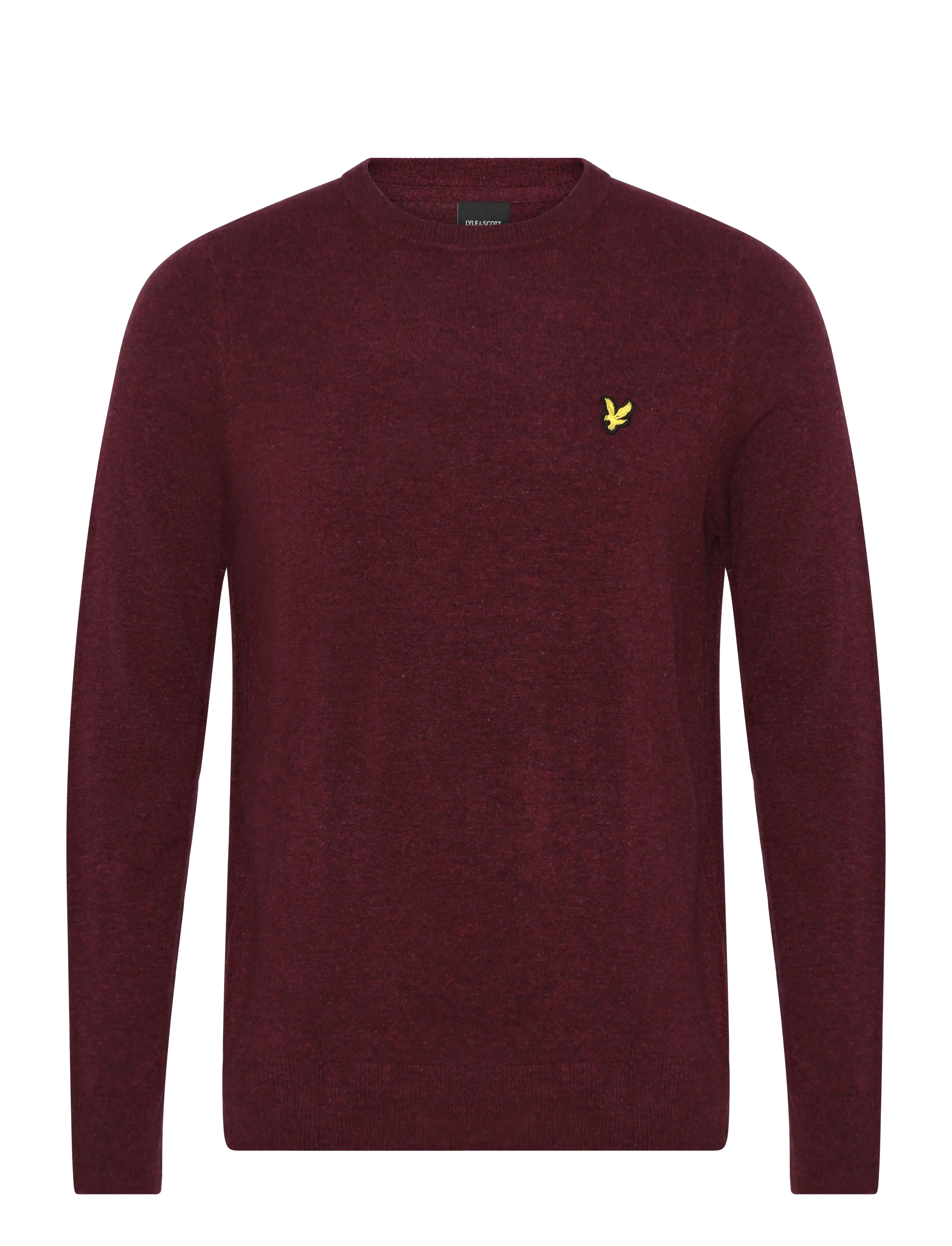 Lyle & Scott Lambswool Blend Crew Neck Jumper - Ümara kaelusega - BEETROOT MARL / burgundy