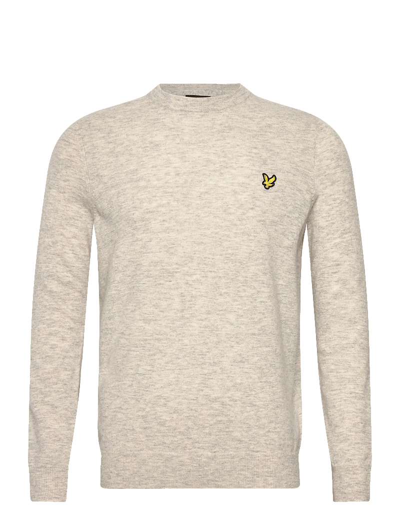 Lyle & Scott - Lambswool Blend Crew Neck Jumper - rund hals - d24 light grey marl - 0
