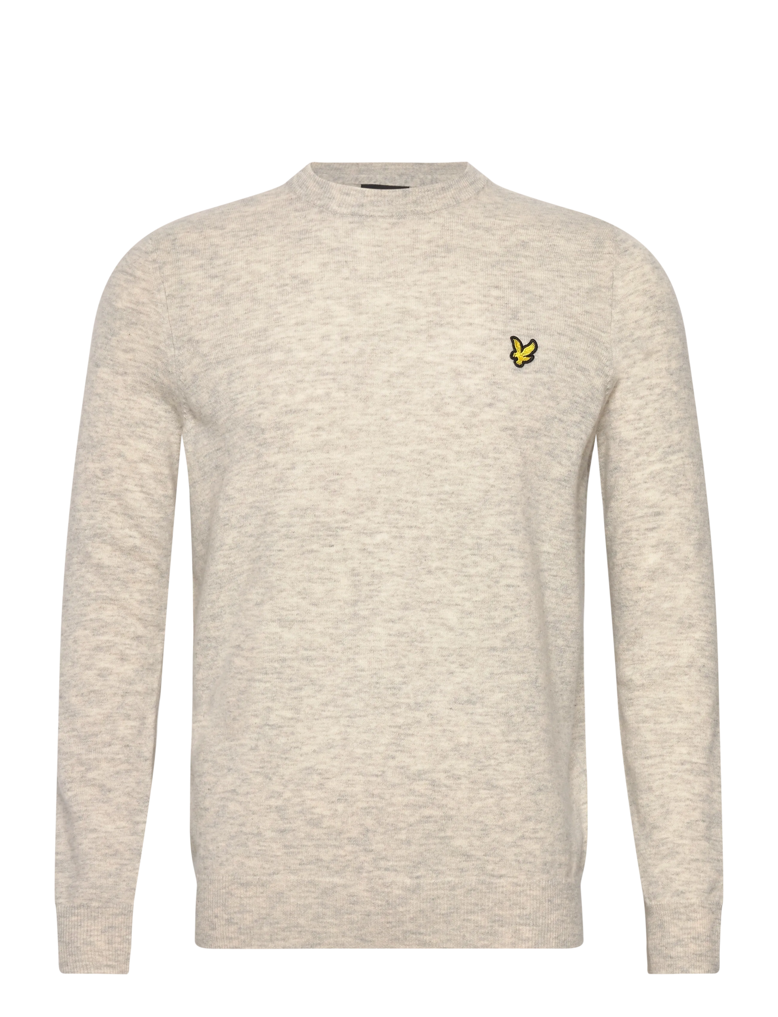 Lyle & Scott Lambswool Blend Crew Neck Jumper - Basic-Strickmode - D24 LIGHT GREY MARL / grey