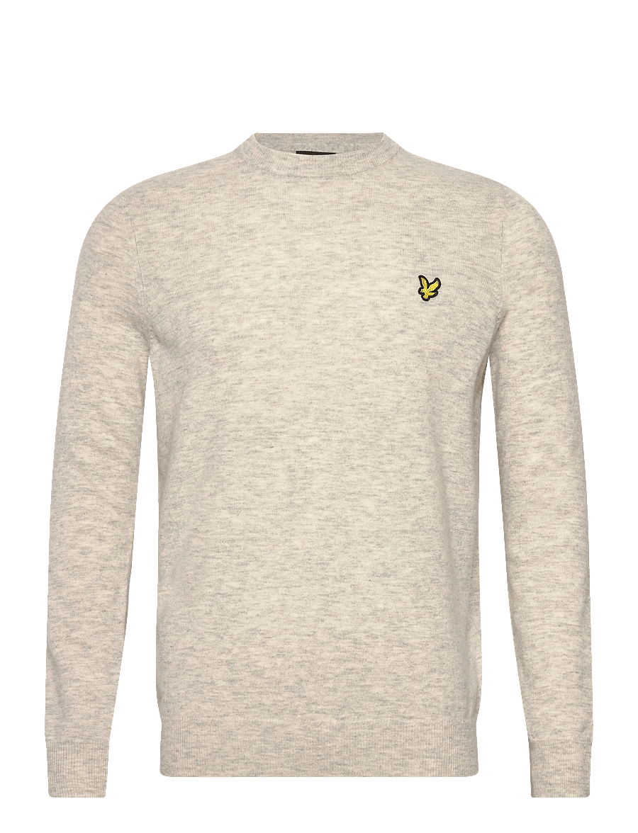 Lyle & Scott - Lambswool Blend Crew Neck Jumper - rund hals - d24 light grey marl - 0