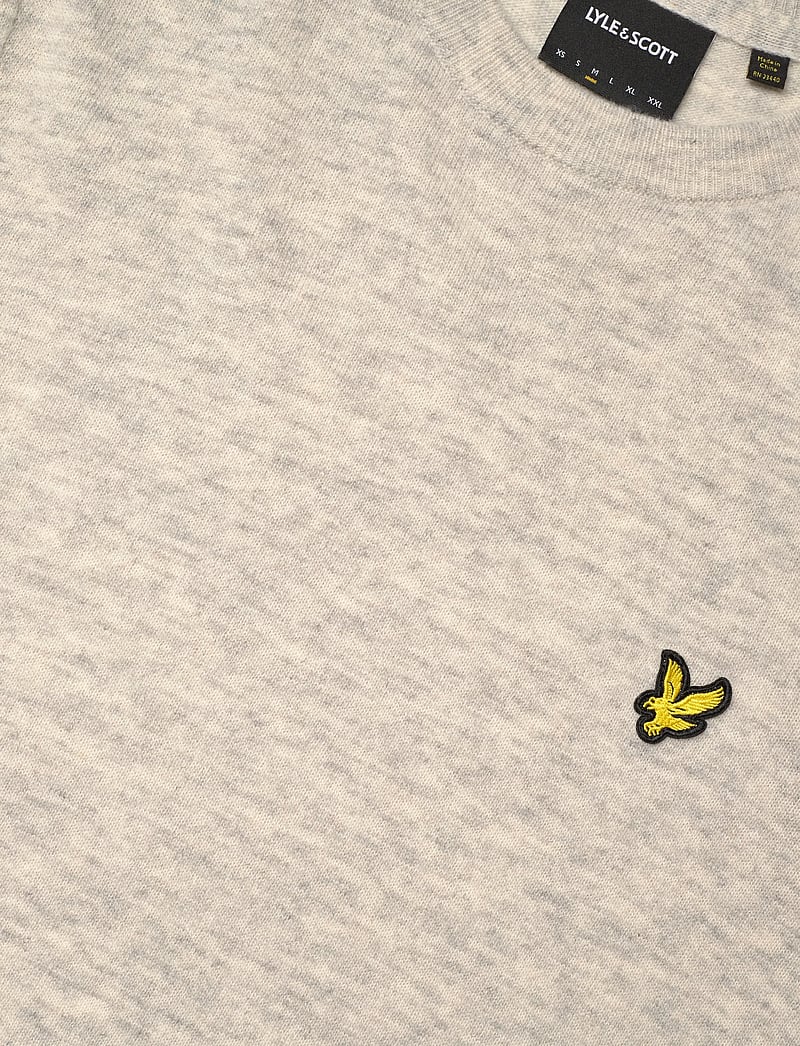 Lyle & Scott - Lambswool Blend Crew Neck Jumper - rund hals - d24 light grey marl - 2